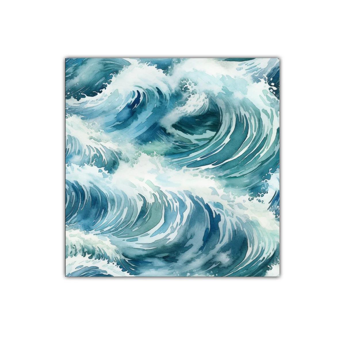 Cuadro decorativo con ondas marinas en movimiento