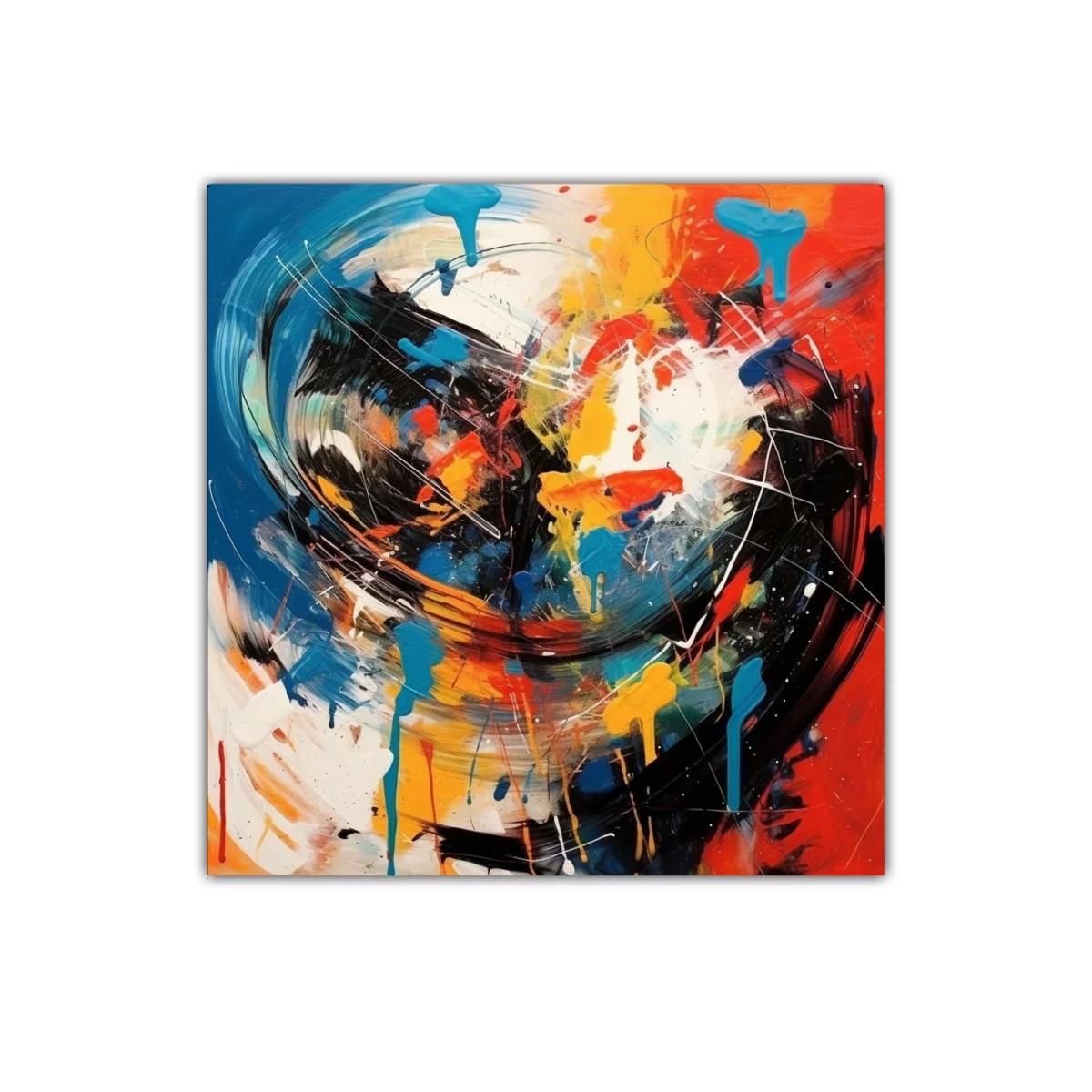 Cuadro abstracto con colores intensos y dinámicos — imagen principal