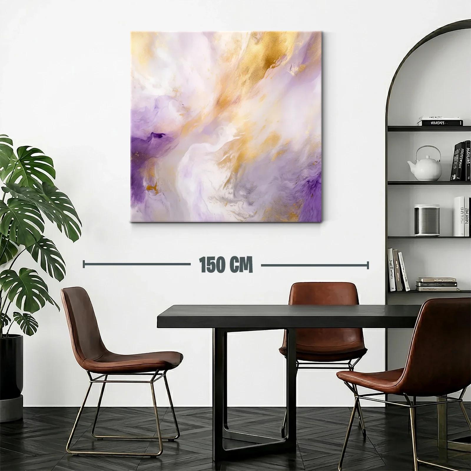 Abstracción luminosa en tonos malva y dorado elegante — miniatura 2