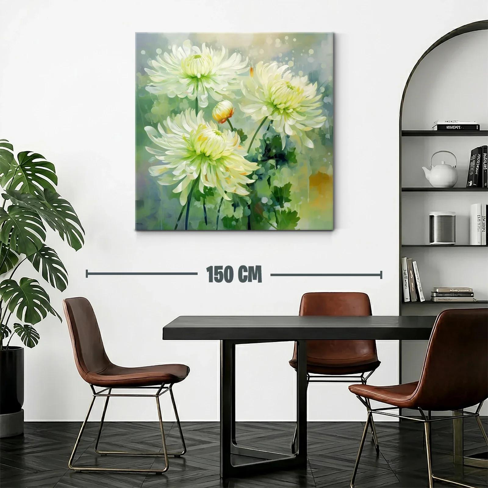 Elegancia natural con flores blancas y verdes suaves — miniatura 2