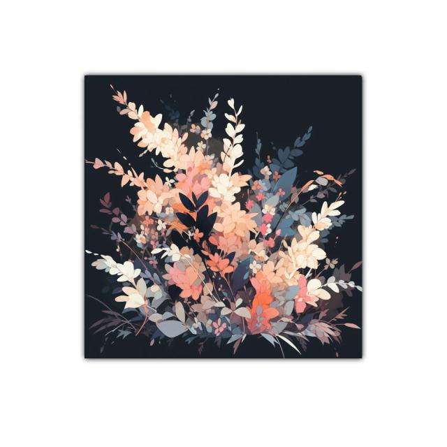 Composición floral en tonos cálidos y suaves contrastantes