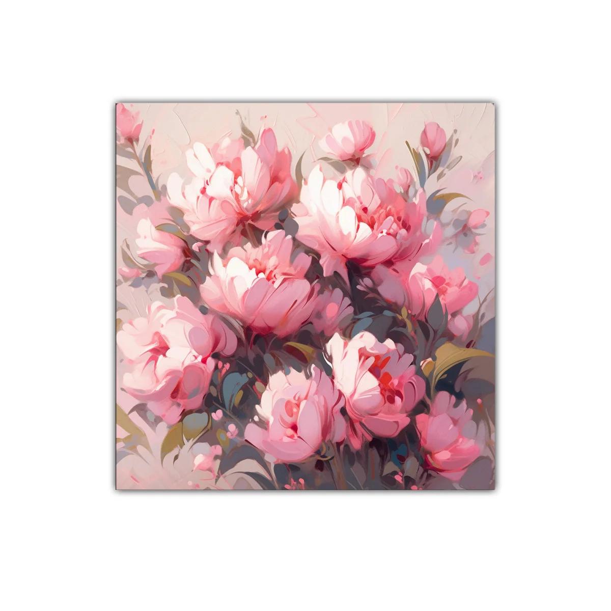 Cuadro decorativo con ramo de flores rosas delicadas — imagen principal