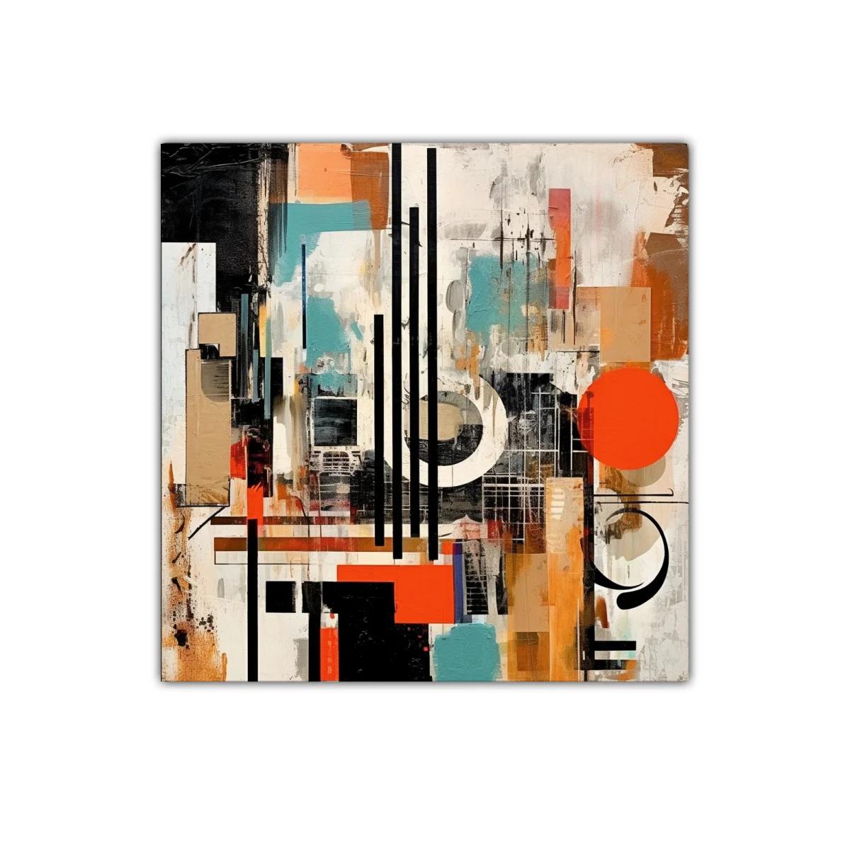 Composición abstracta con formas geométricas y colores vibrantes — imagen principal