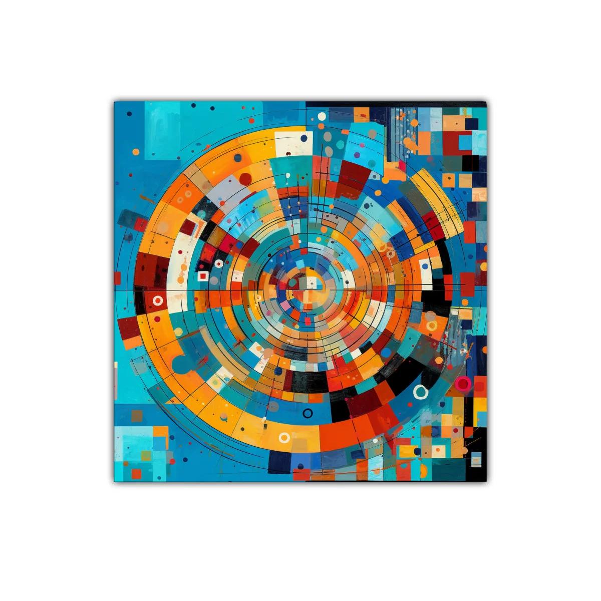 Cuadro abstracto círculos y colores vibrantes — imagen principal