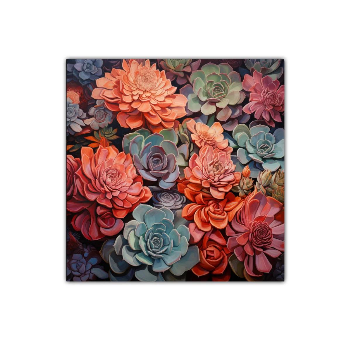 Vibrante composición de flores en tonos cálidos y fríos — imagen principal