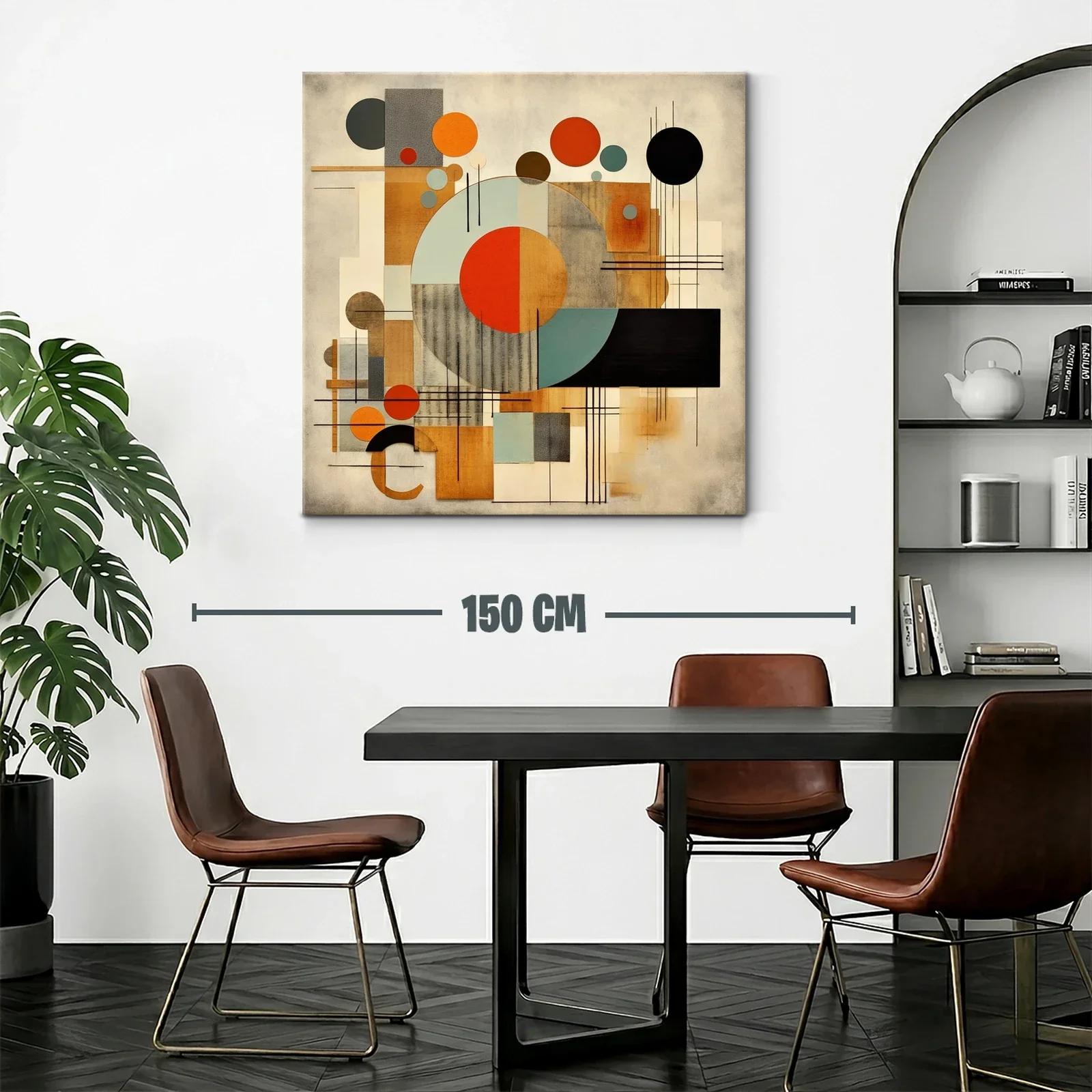 Composición geométrica con tonos cálidos y contrastes contemporáneos — miniatura 2