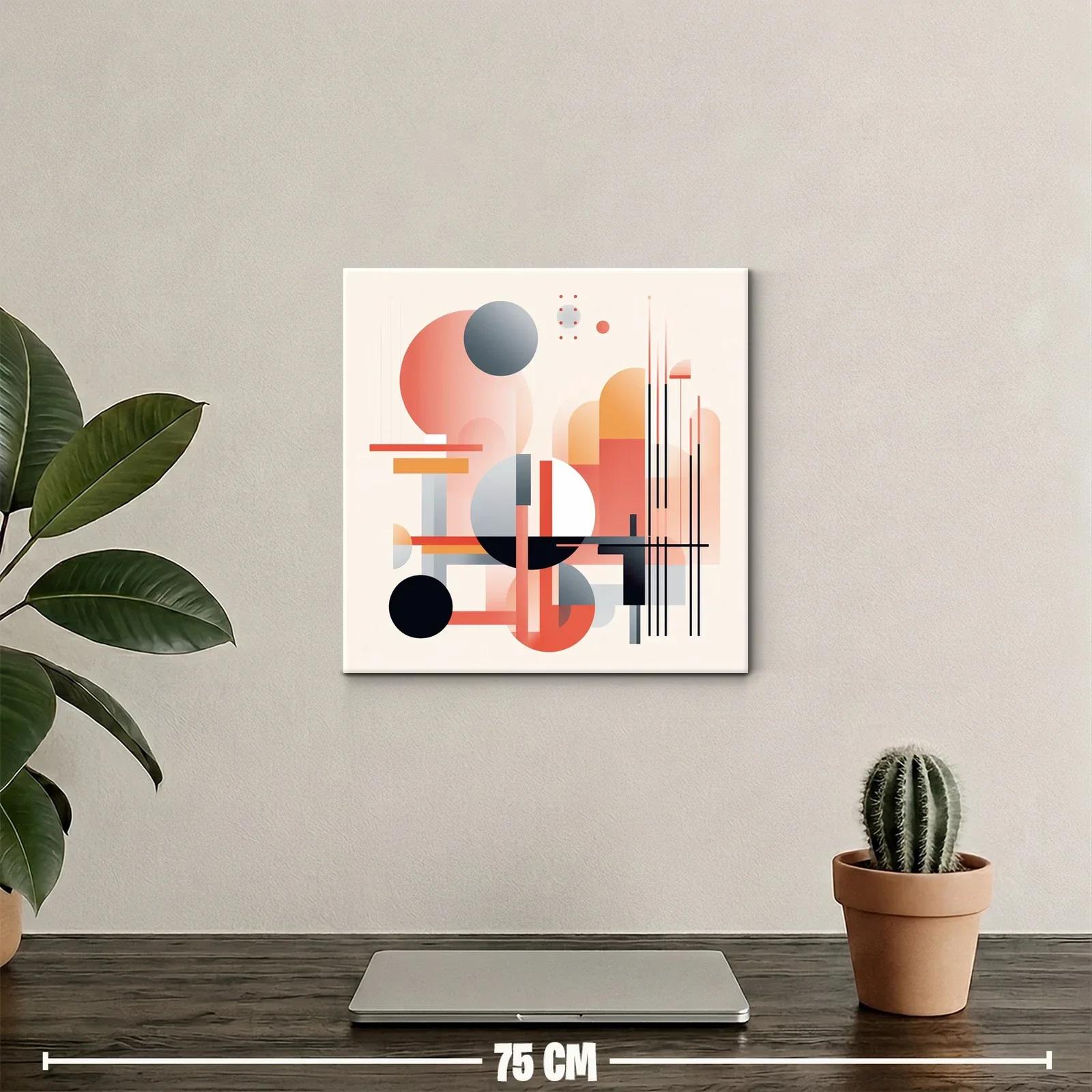 Composición abstracta con formas geométricas y tonos cálidos — miniatura 2