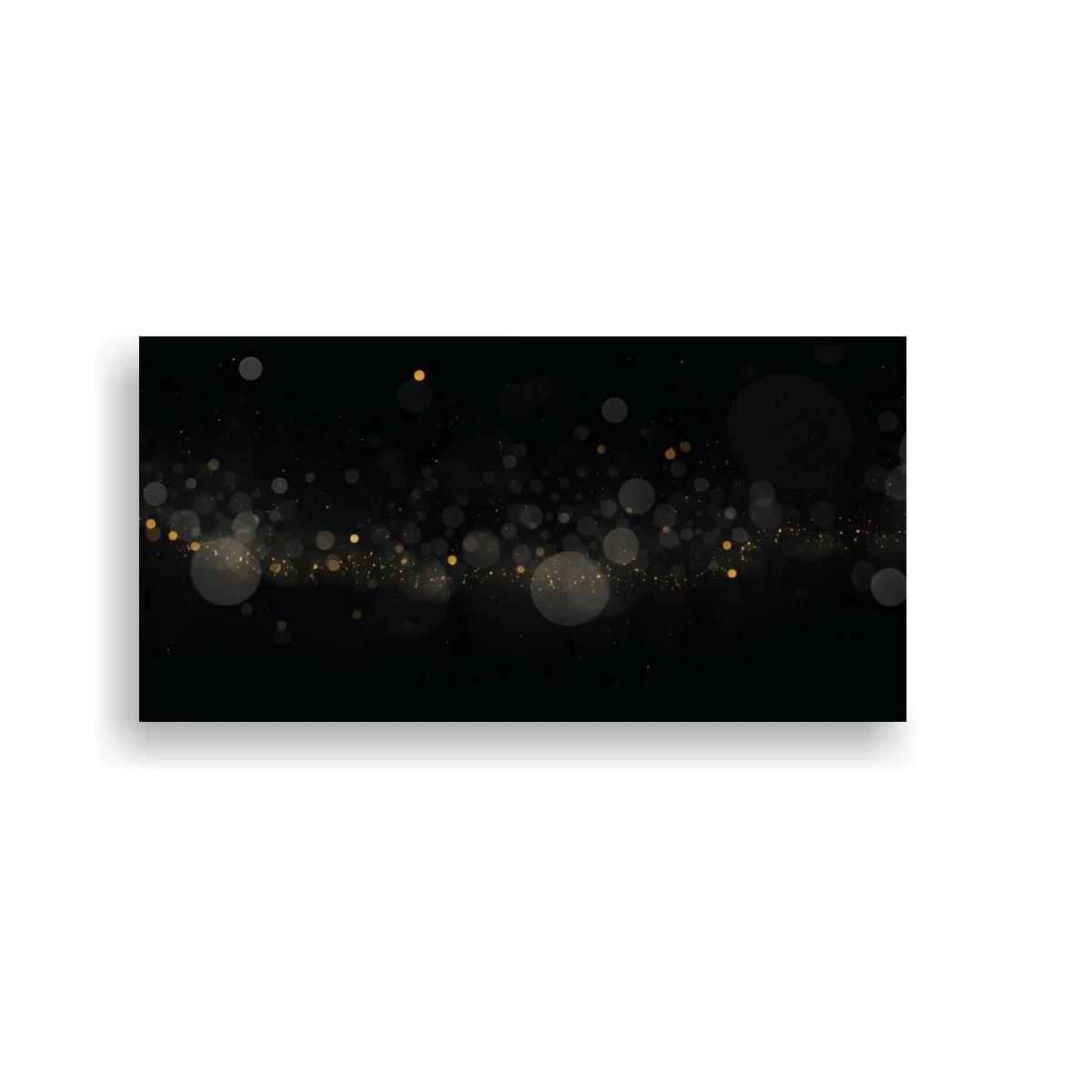 Cuadro luces desenfocadas con círculos dorados — imagen principal