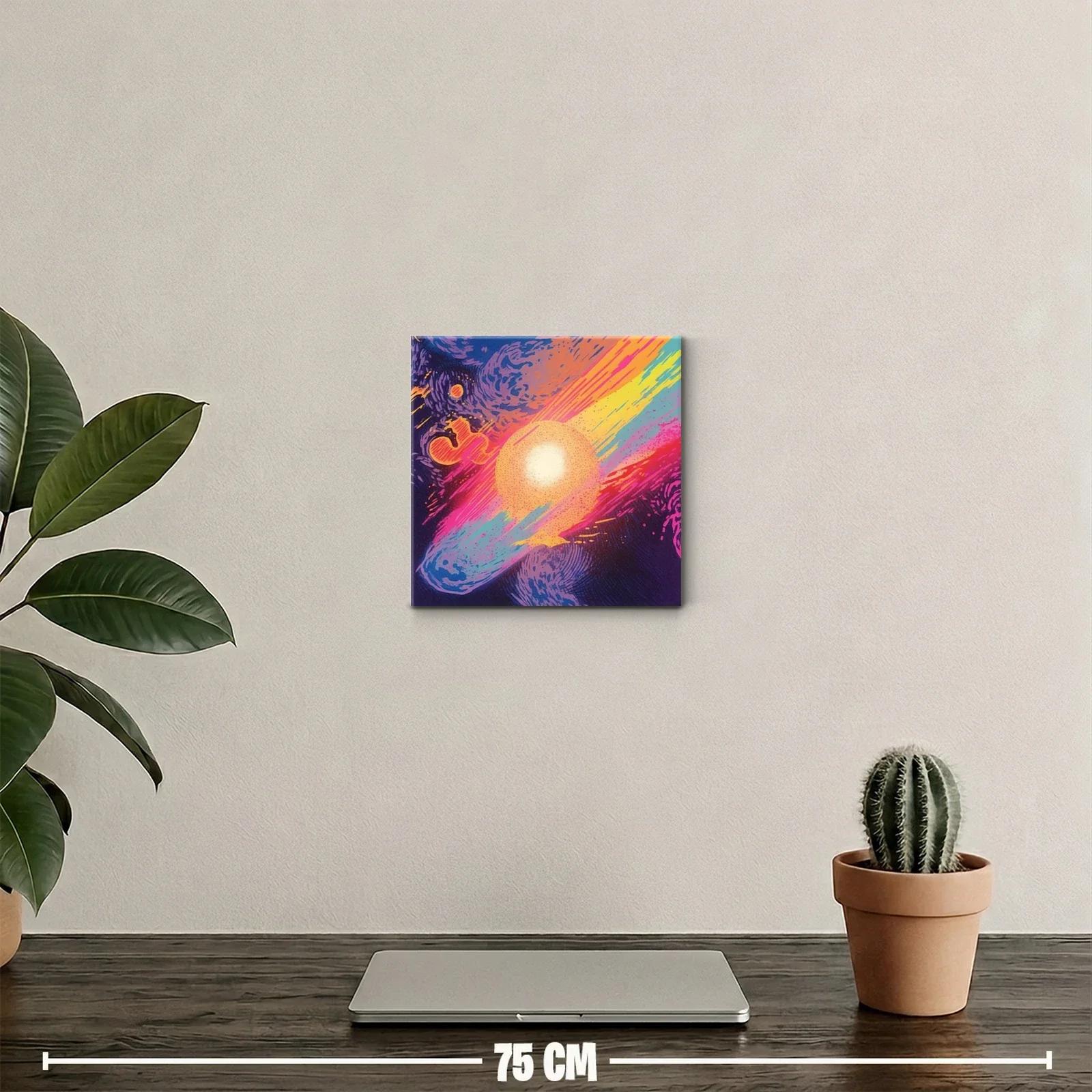 Cuadro cósmico con explosión de colores vibrantes — miniatura 2