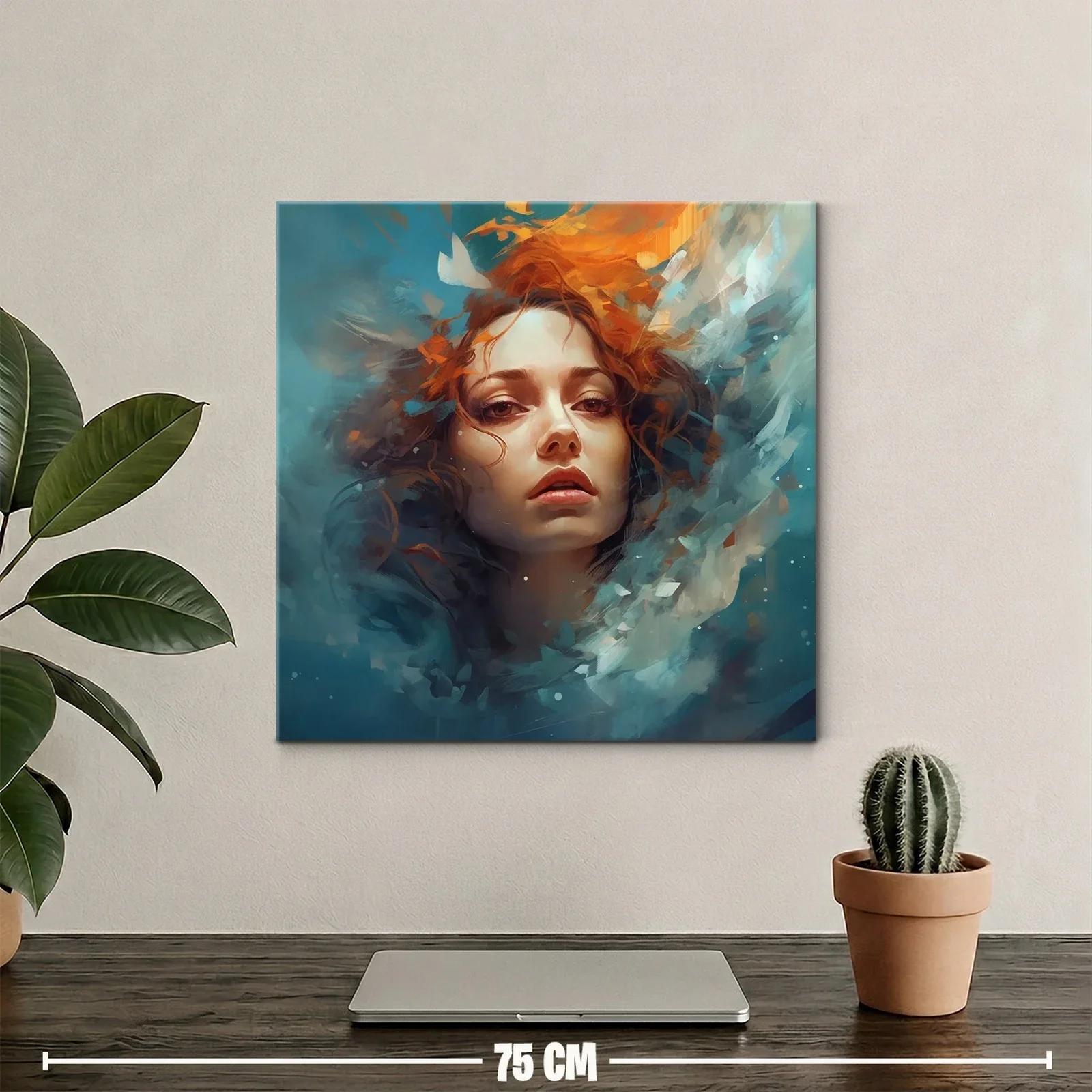 Retrato femenino con tonos intensos y atmósfera etérea — miniatura 2