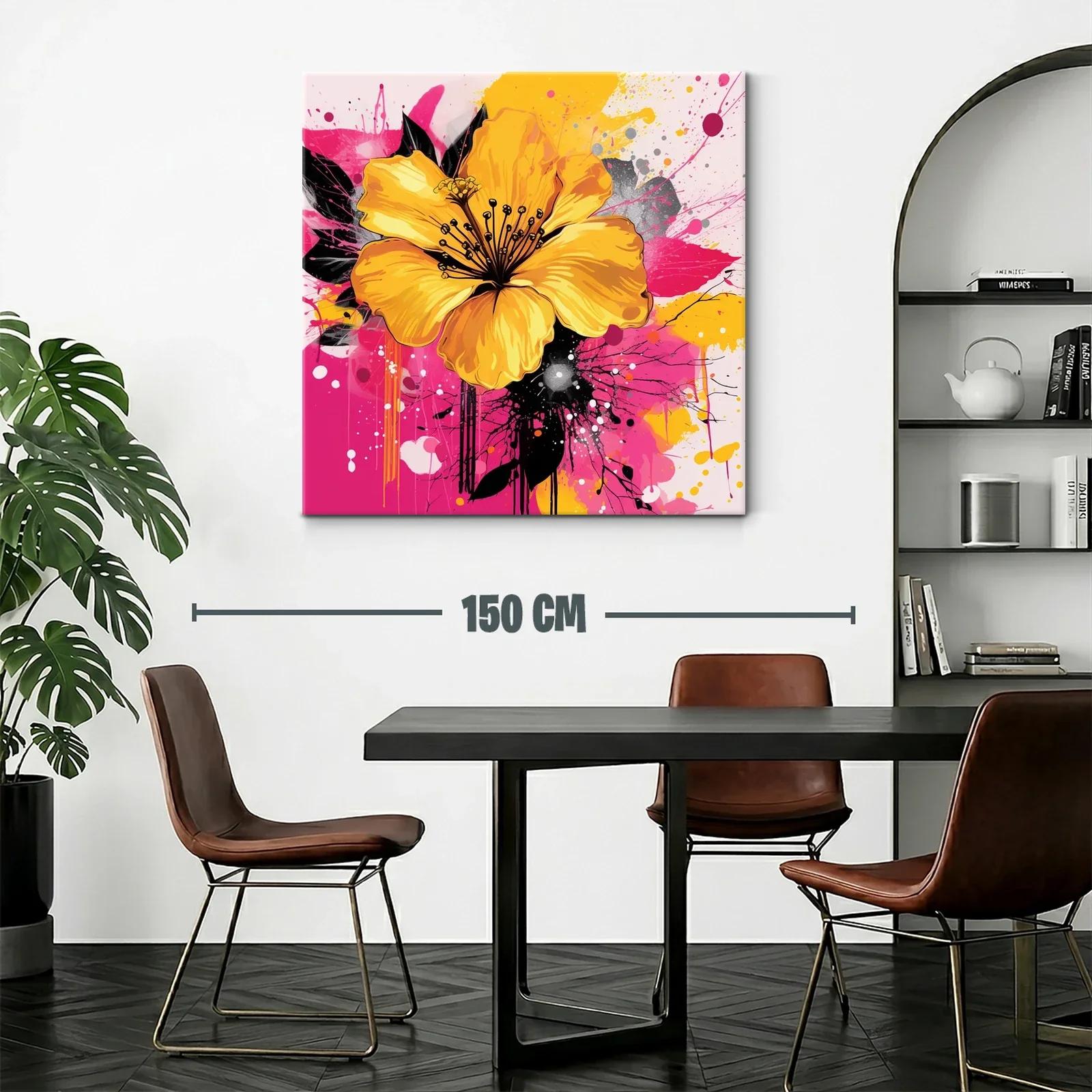 Flor vibrante en tonos amarillos y fucsias impactantes — miniatura 2