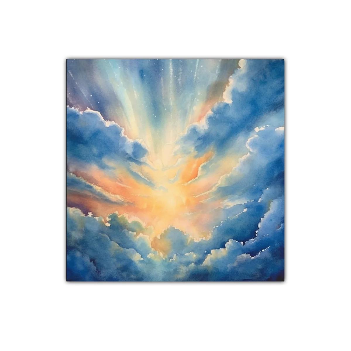 Cuadro decorativo inspirado en cielo luminoso y nubes — miniatura 1