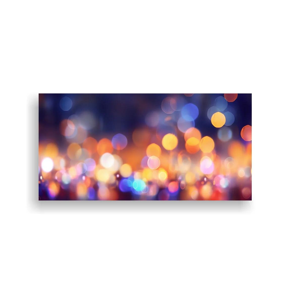 Cuadro luces desenfocadas tipo bokeh en banda luminosa — imagen principal