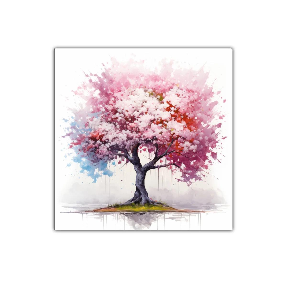 Árbol floreciente con tonos rosa y rojo vibrantes — imagen principal