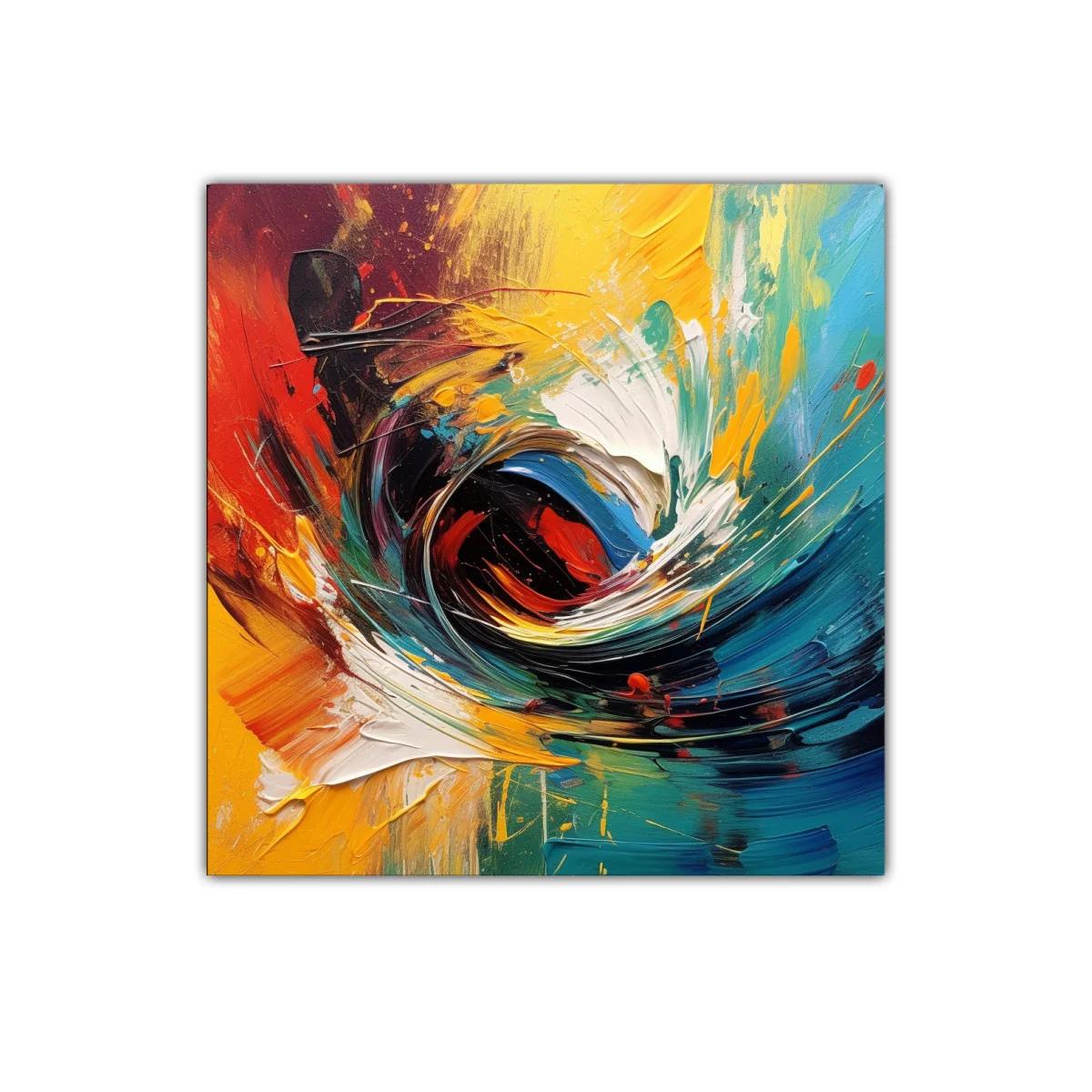Cuadro abstracto con explosión vibrante de colores vivos — miniatura 1