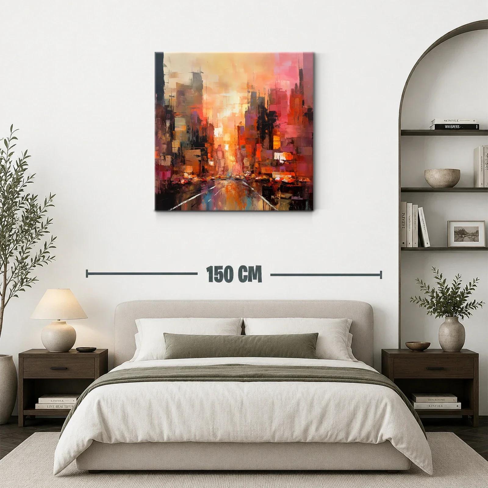 Atardecer vibrante en ciudad abstracta llena de energía — miniatura 3