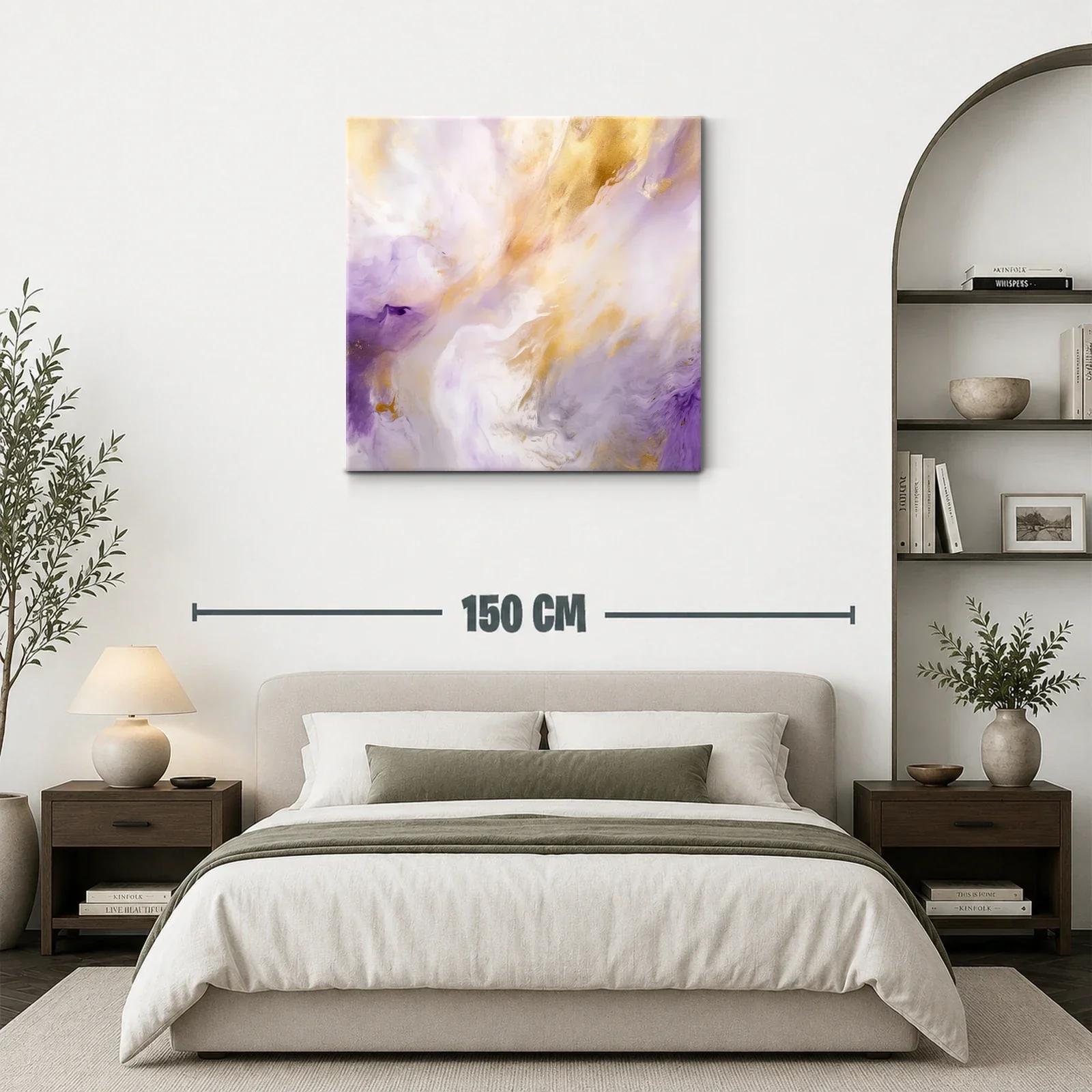 Abstracción luminosa en tonos malva y dorado elegante — miniatura 3
