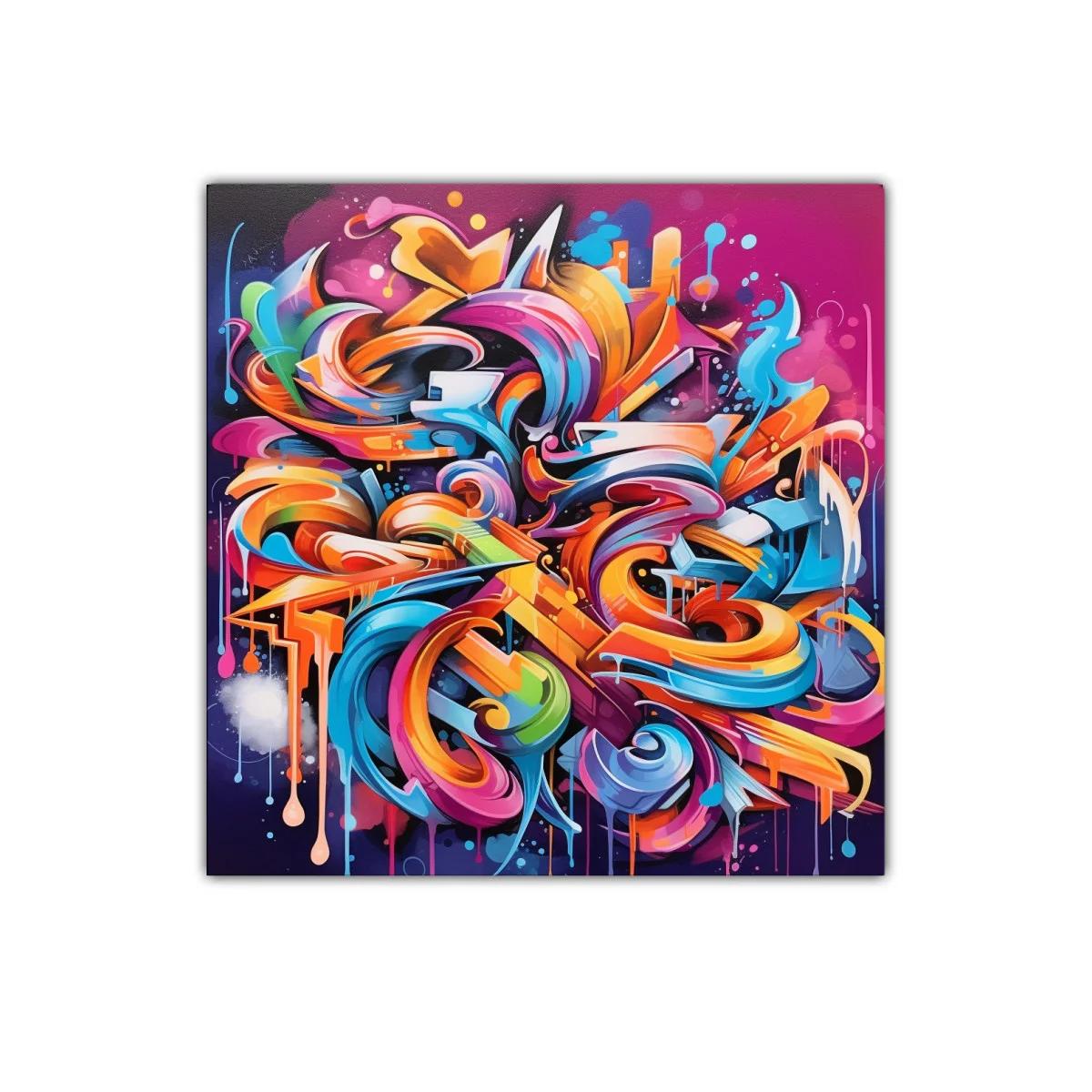 Explosión de color vibrante y formas dinámicas modernas