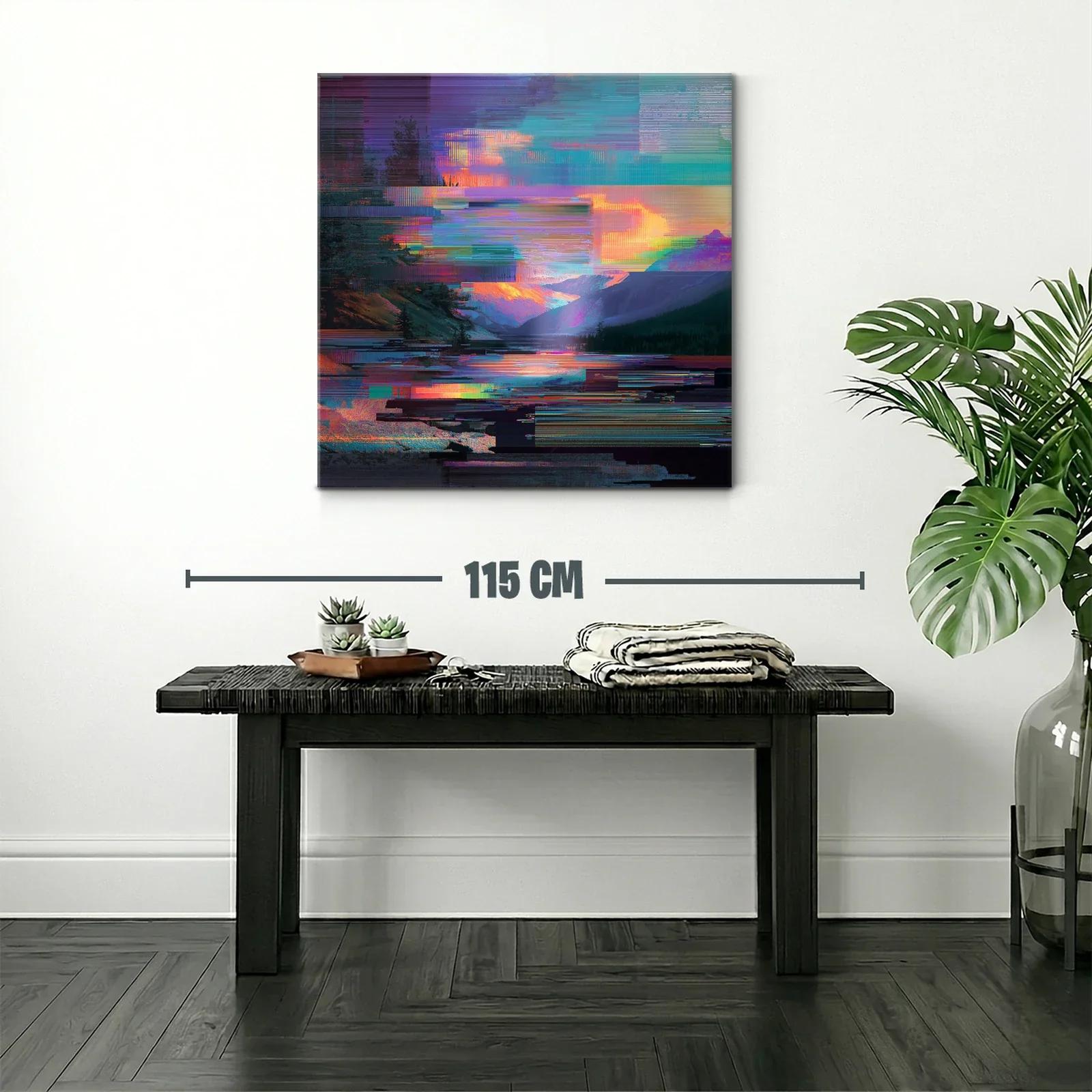 Paisaje abstracto con vibrantes tonos al atardecer — miniatura 2