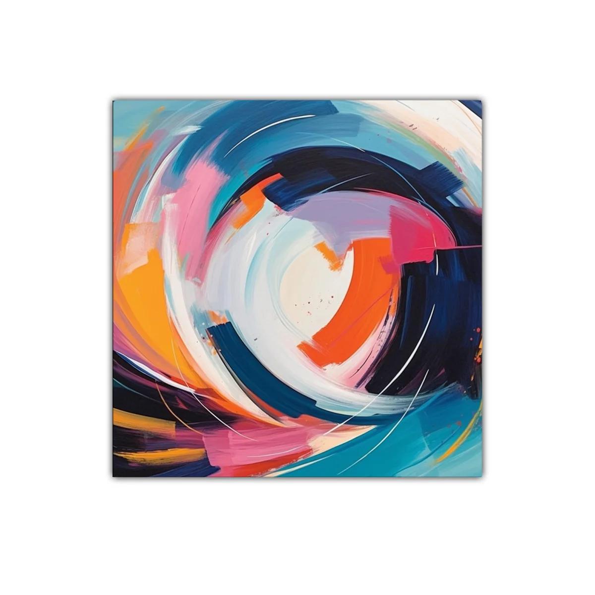 Cuadro abstracto con dinámicos remolinos de color vibrante — imagen principal