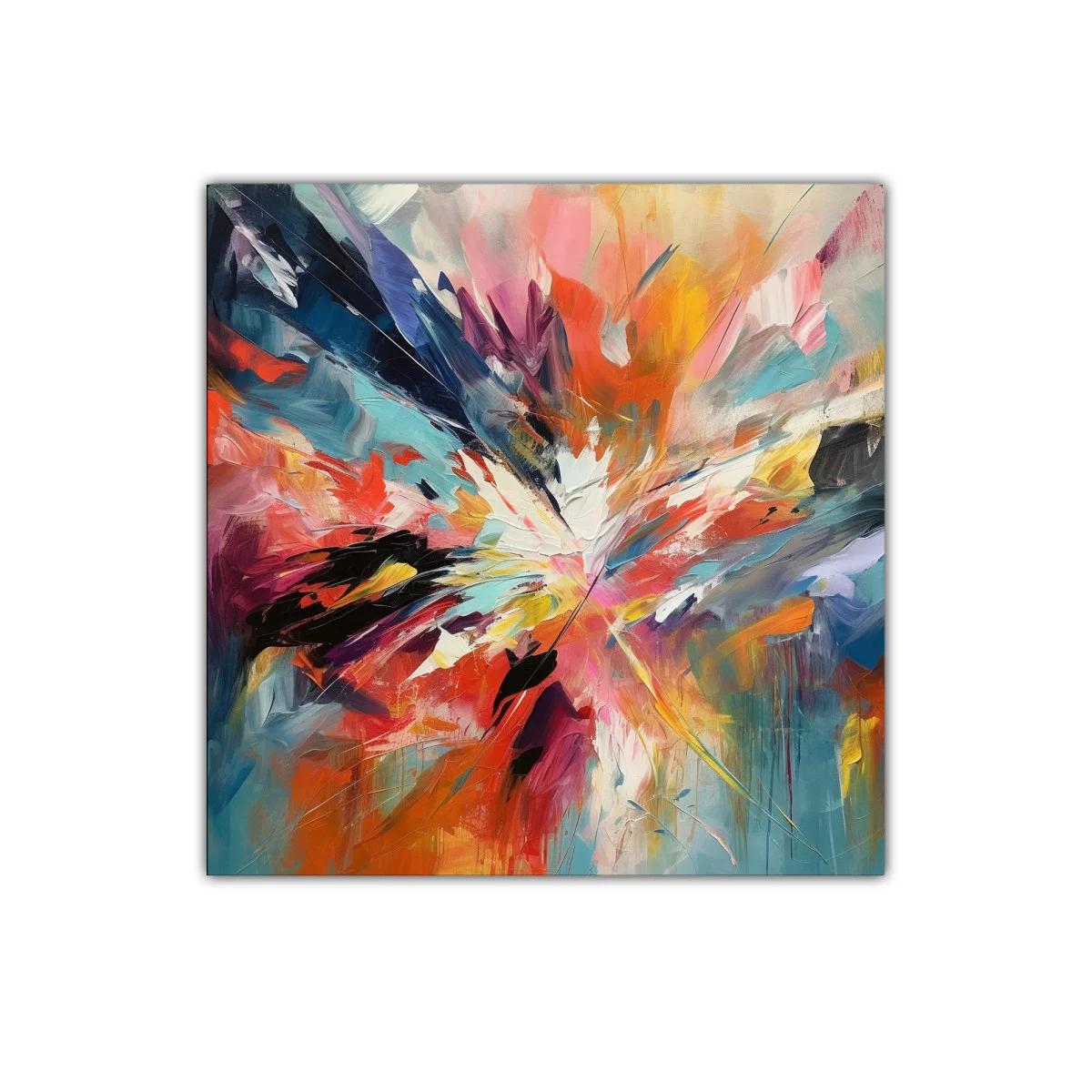 Cuadro abstracto con explosión vibrante de color — miniatura 1