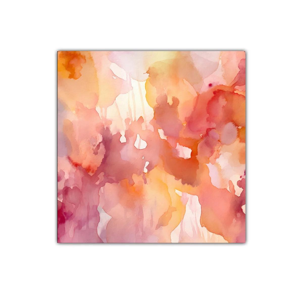 Cuadro decorativo con abstracto en tonos cálidos y suaves