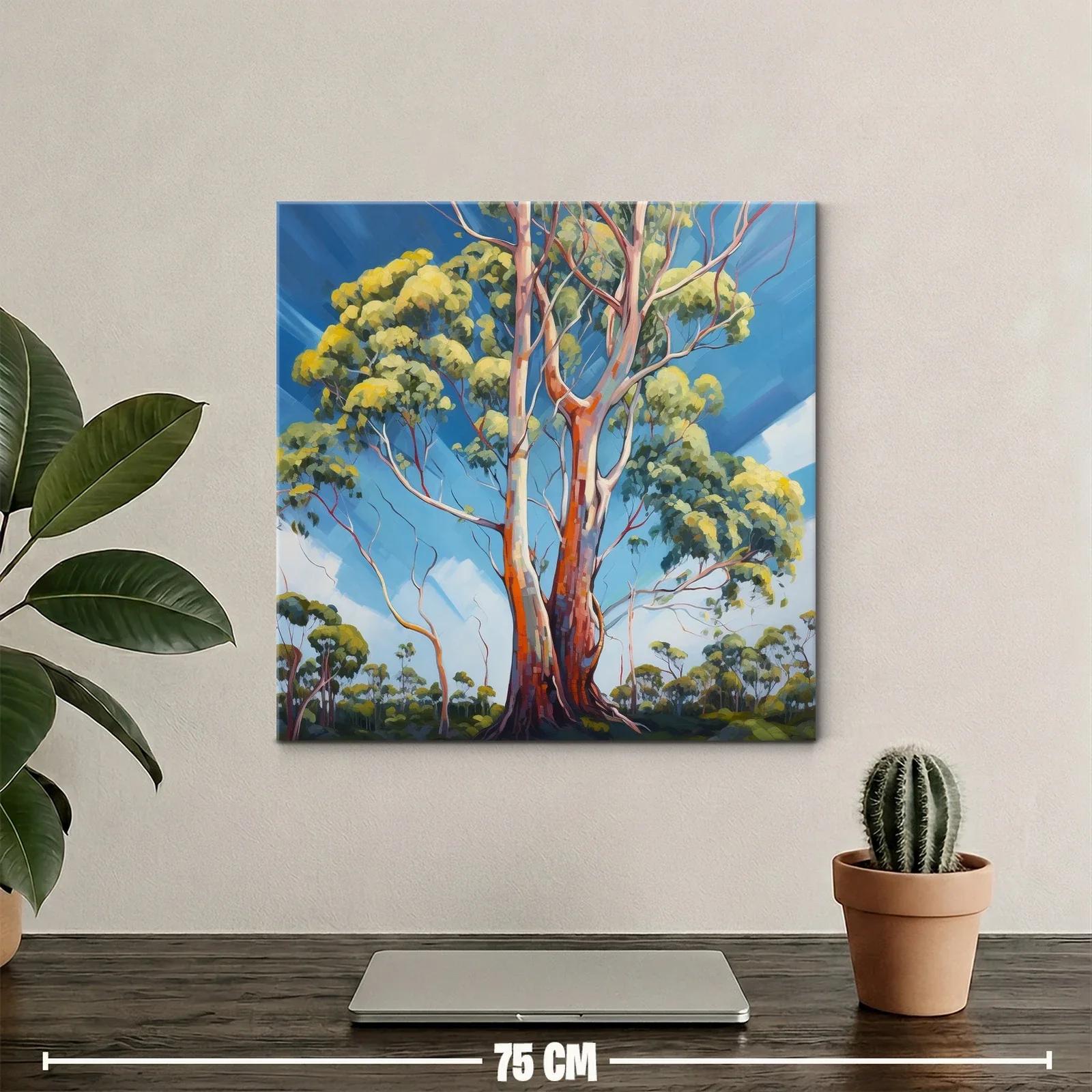 Árboles bajo un cielo azul vibrante en paisaje natural — miniatura 2