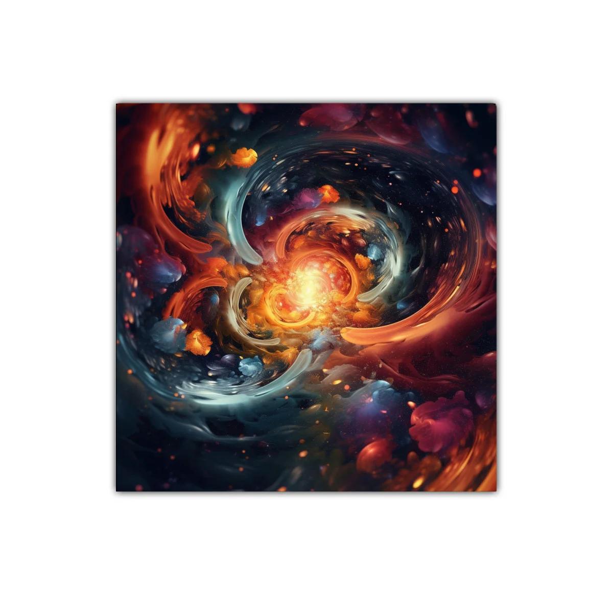 Espiral Cósmica en Tonos Cálidos y Fríos para Decorar — imagen principal