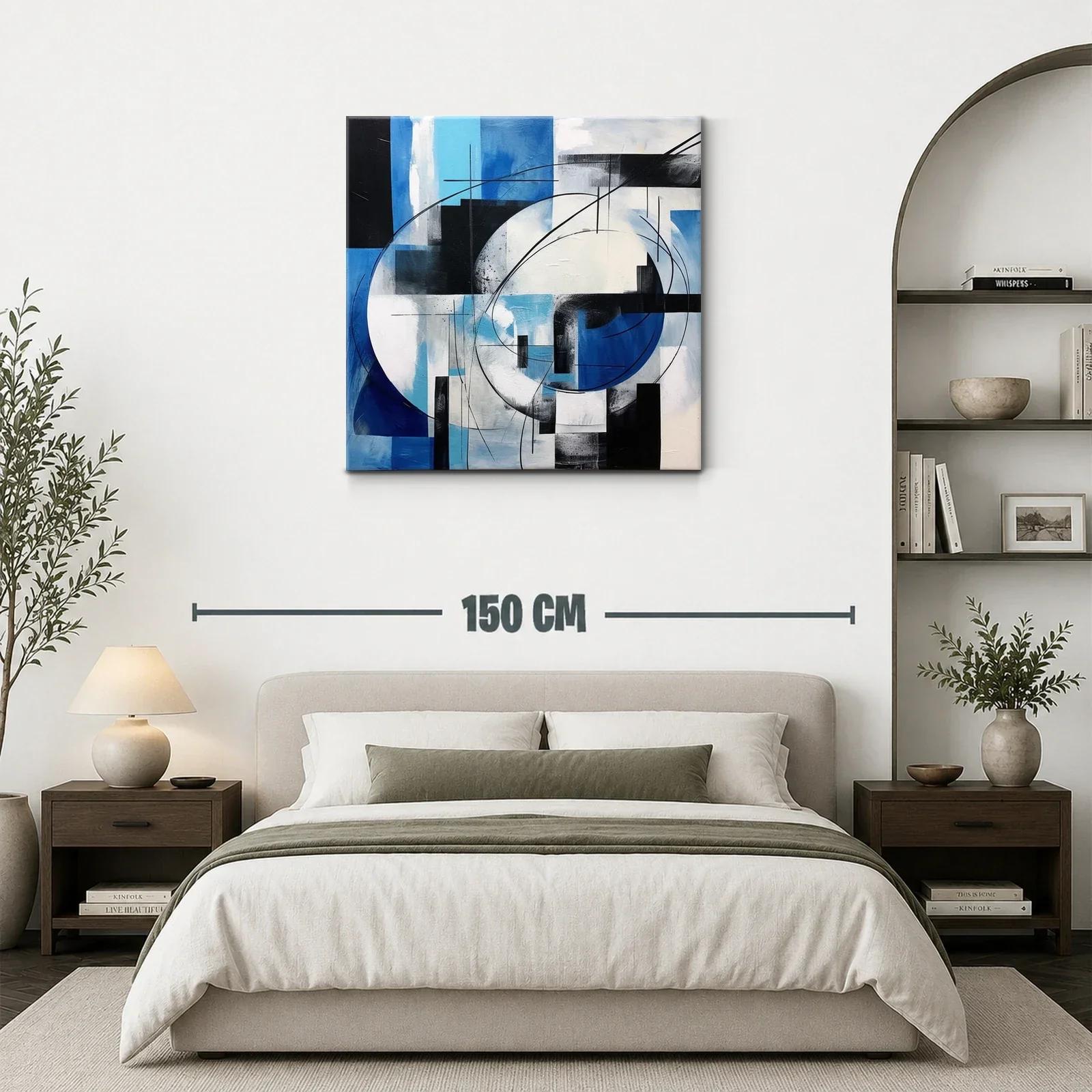 Composición abstracta en tonos azules y negros — miniatura 3