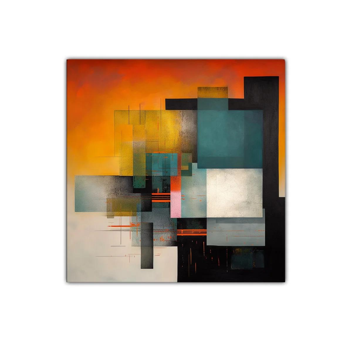 Composición abstracta con tonos cálidos y formas geométricas — imagen principal