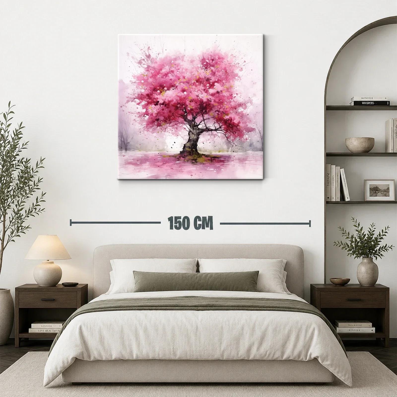 Árbol de flores rosas que llena de vida el espacio — miniatura 3