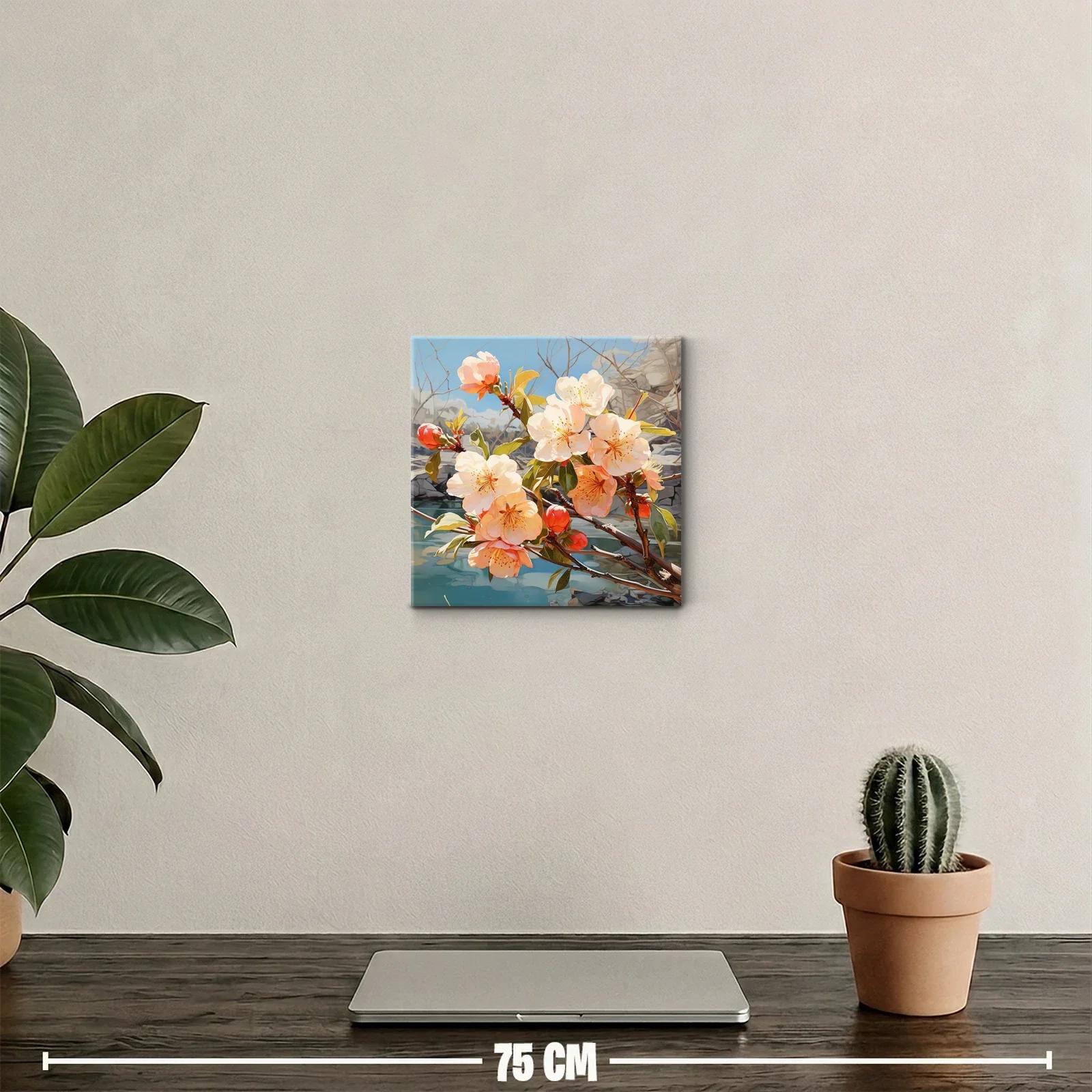 Ramo de flores delicadas en tonos cálidos y fondo natural — miniatura 2