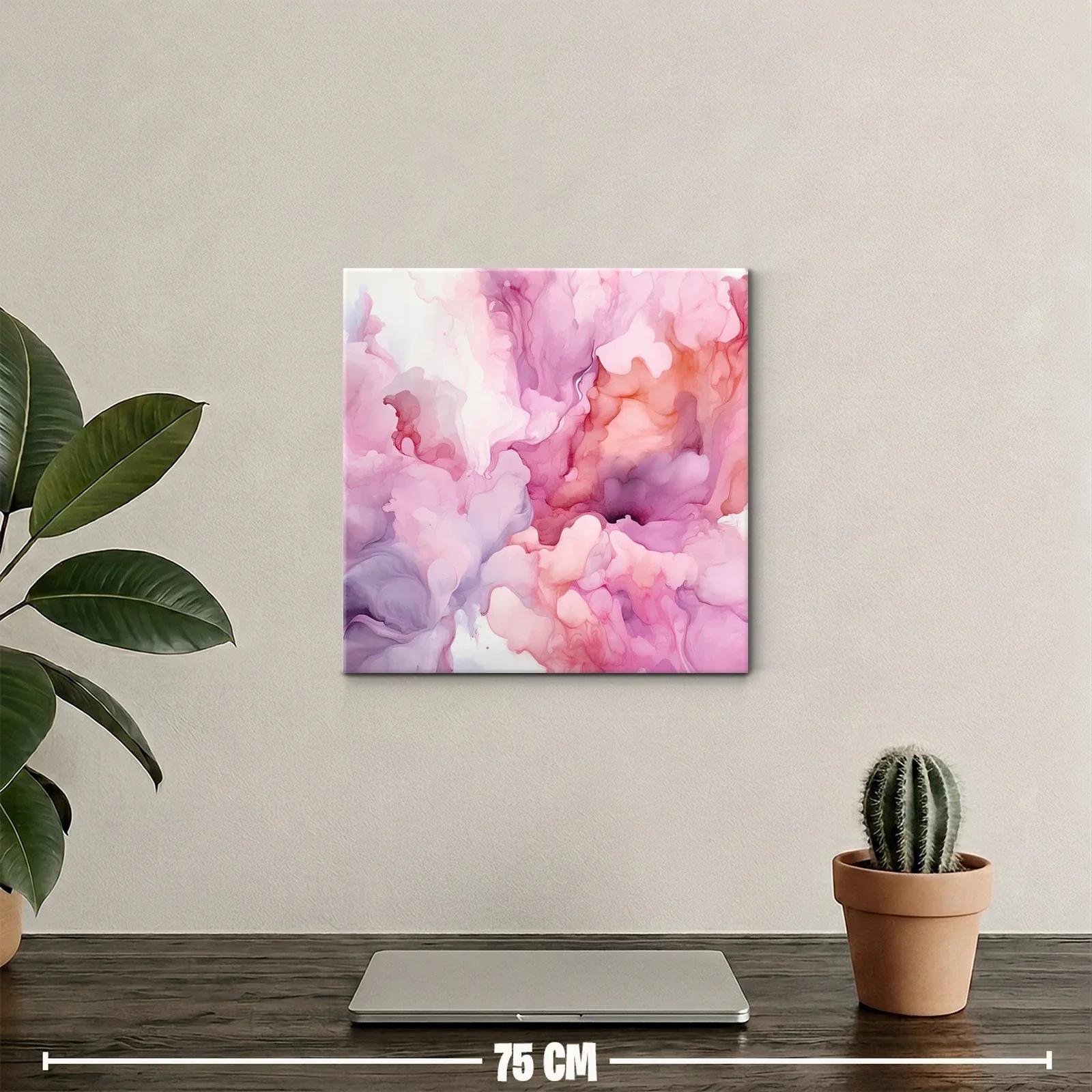 Composición abstracta en tonos rosa y violeta suaves — miniatura 2