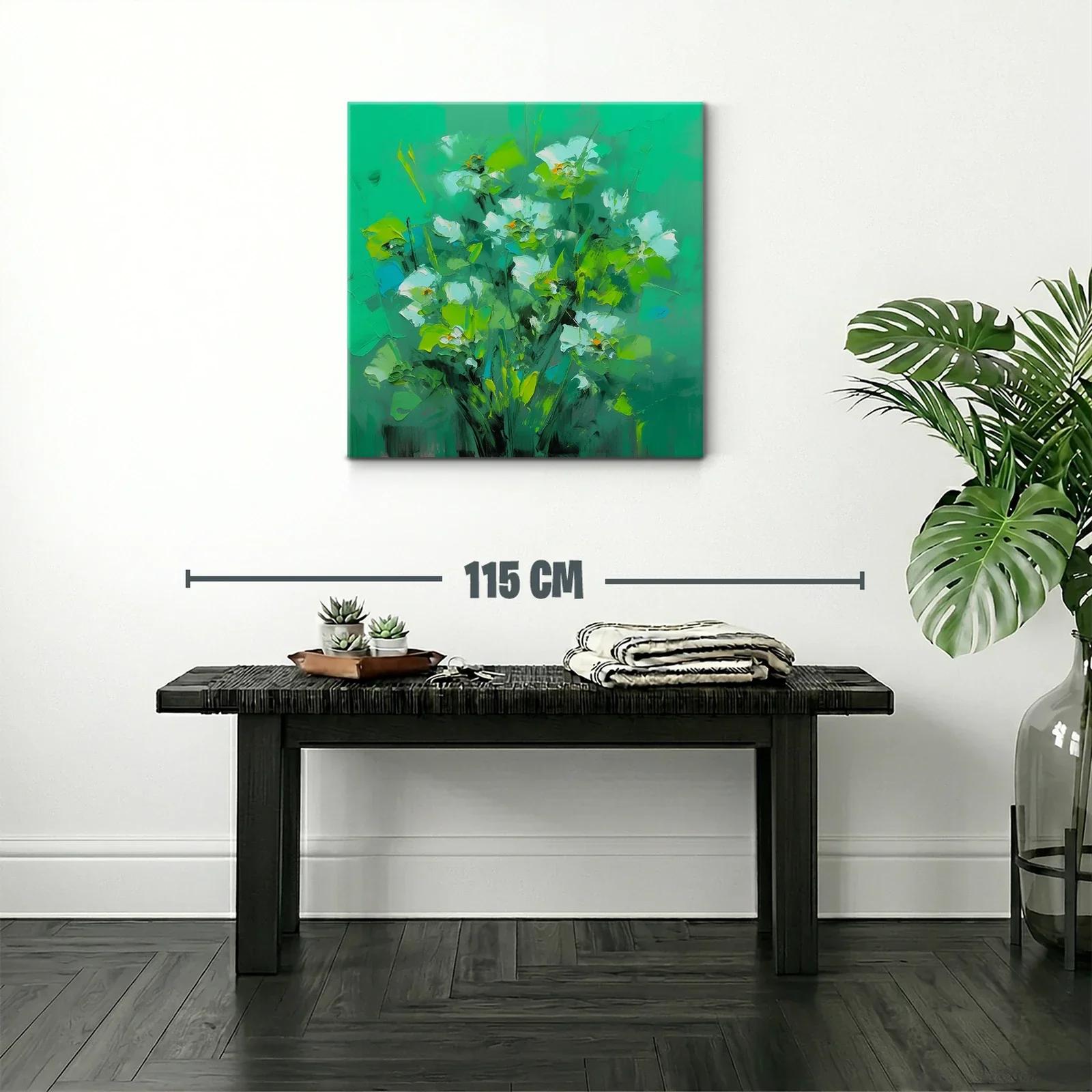 Composición floral en tonos verdes y blancos — miniatura 2