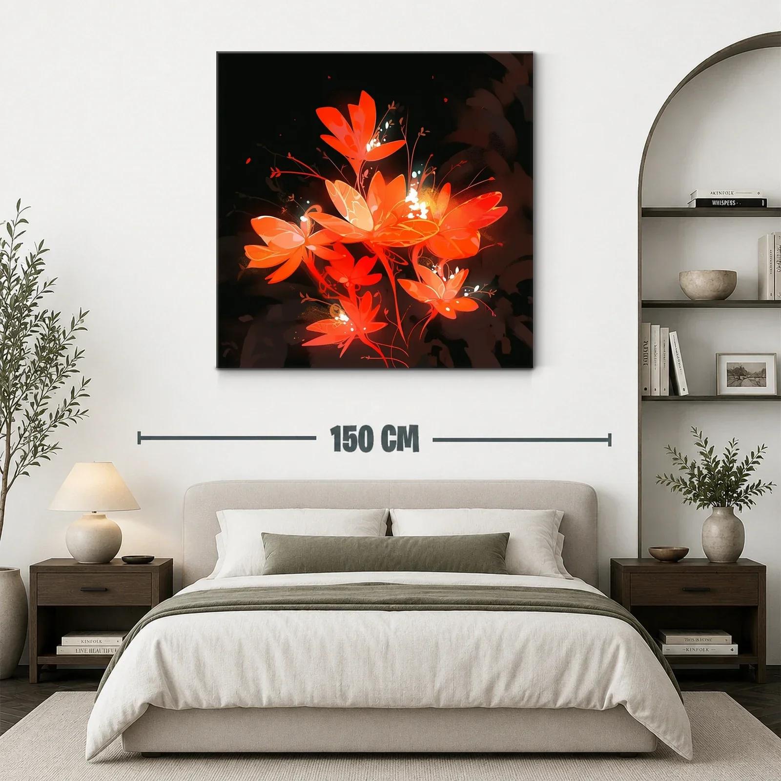 Flores en tonos cálidos que iluminan la oscuridad — miniatura 3