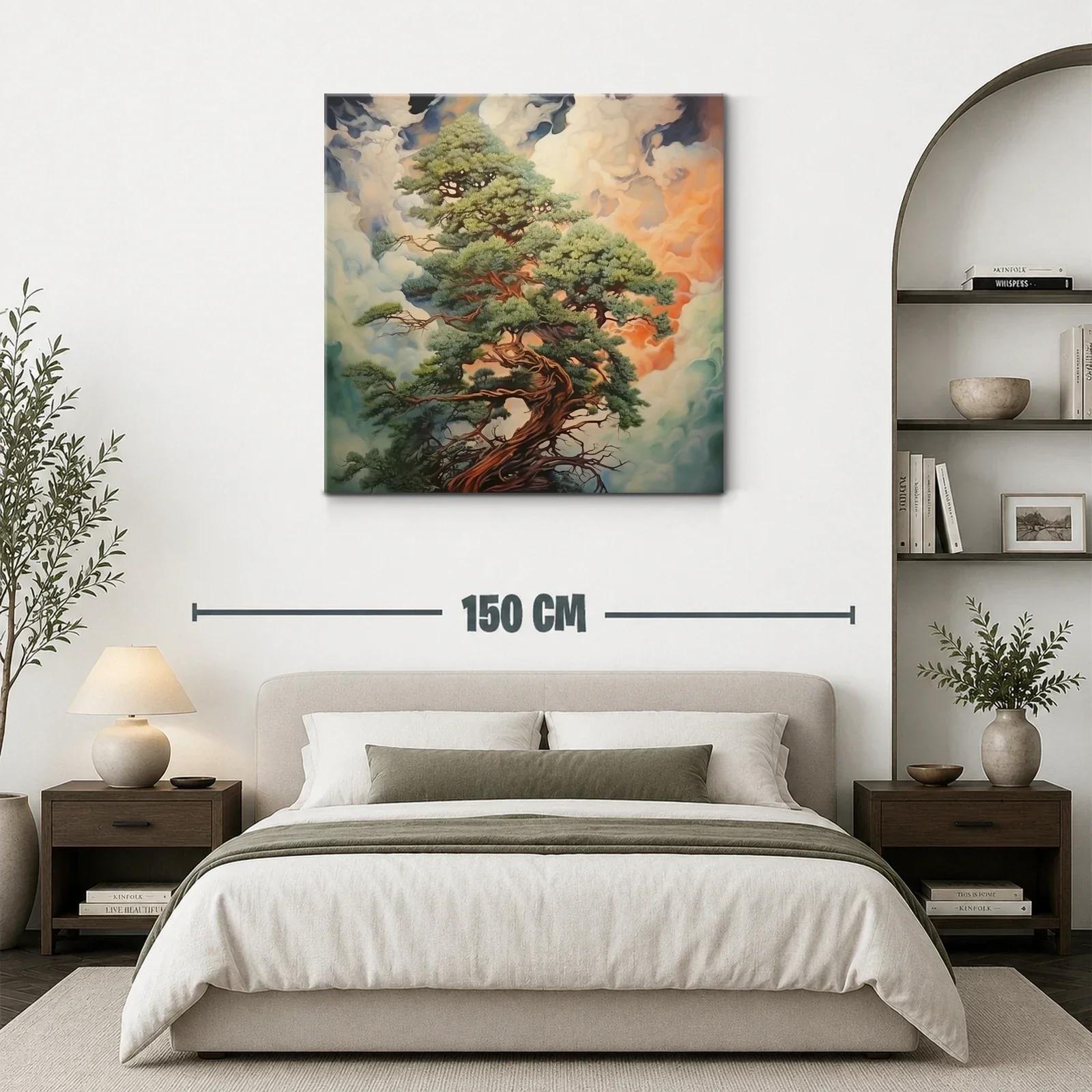 Árbol en calma entre nubes y luces cálidas — miniatura 3