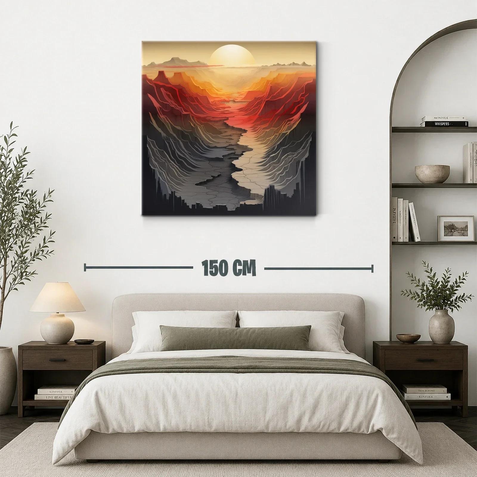 Atardecer en cañón con tonos cálidos y contrastes intensos — miniatura 3