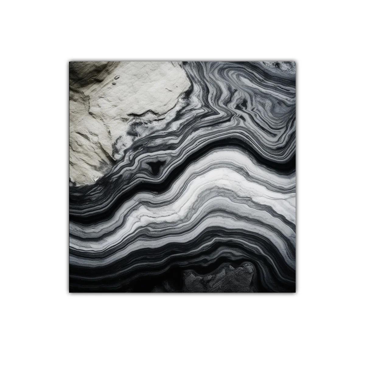 Arte abstracto en ondas en escala gris para decoración