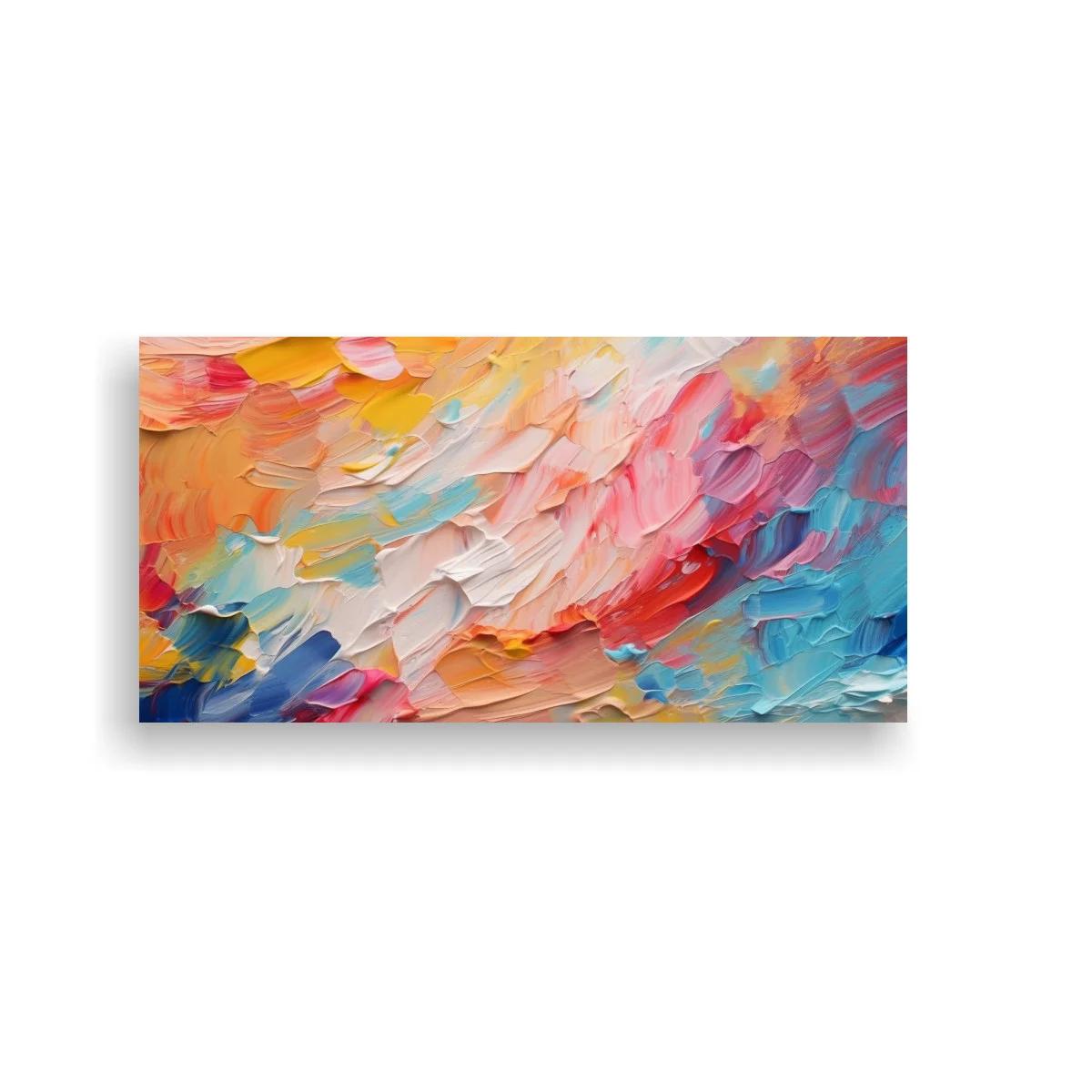 Cuadro abstracción con pinceladas gruesas en capas diagonales — imagen principal