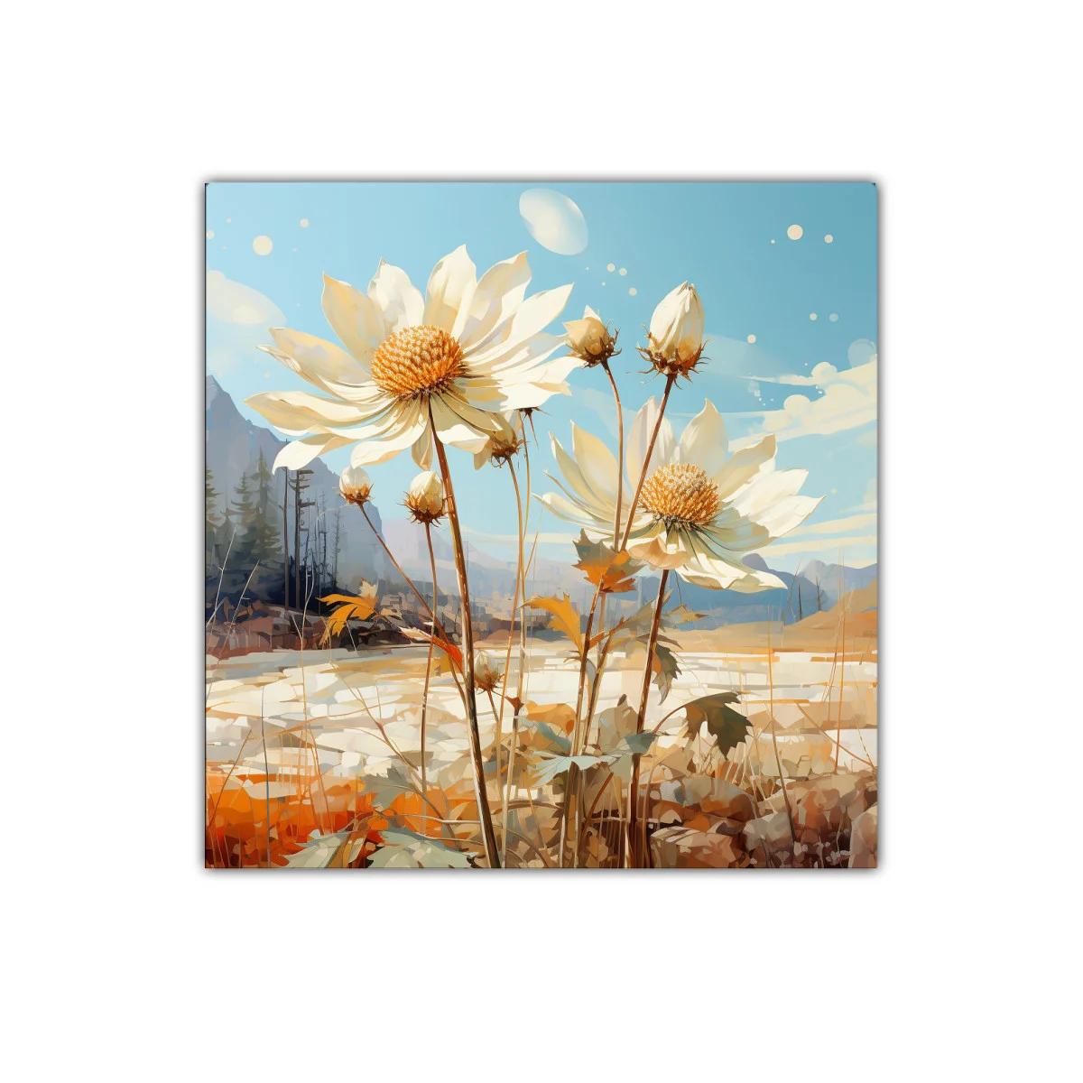 Flores luminosas en paisaje natural sereno — imagen principal