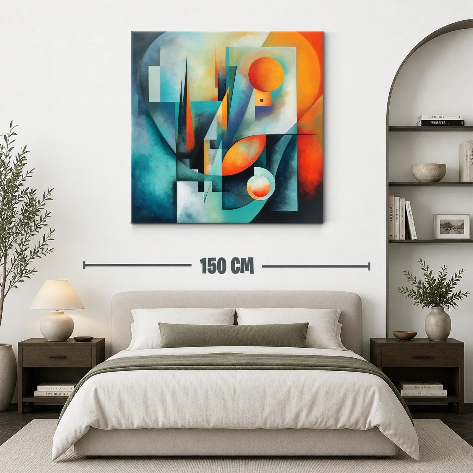 Composición abstracta con formas geométricas y tonos cálidos — miniatura 3