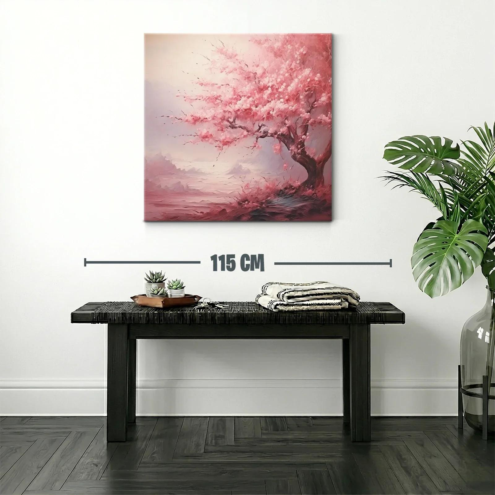 Árbol de flores rosas en paisaje sereno — miniatura 2