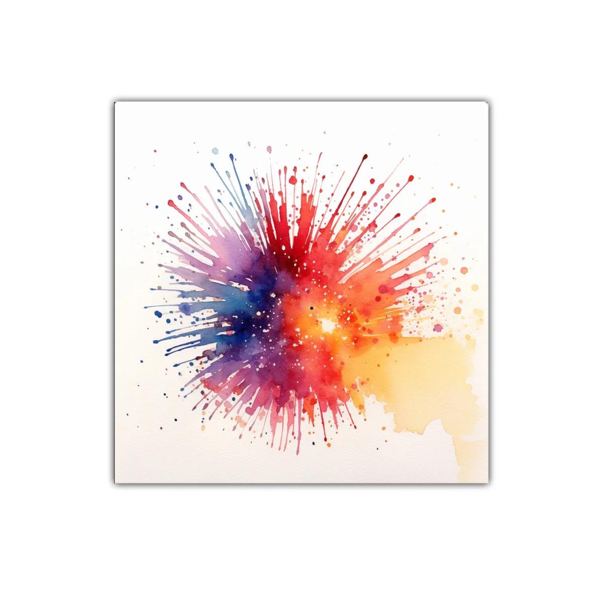 Cuadro decorativo explosión de color vibrante y energía
