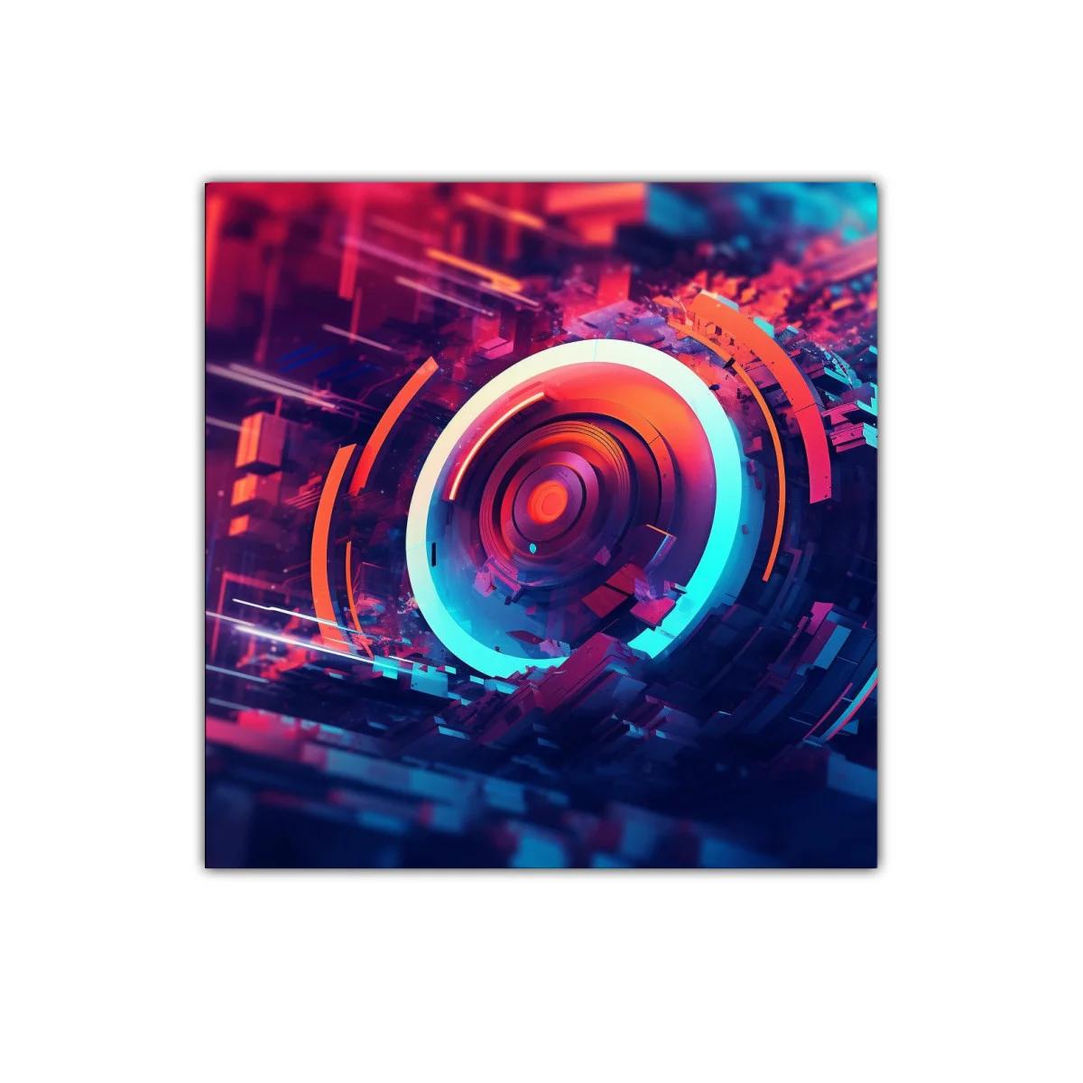 Cuadro Abstracto Círculos Luminosos en Movimiento — imagen principal