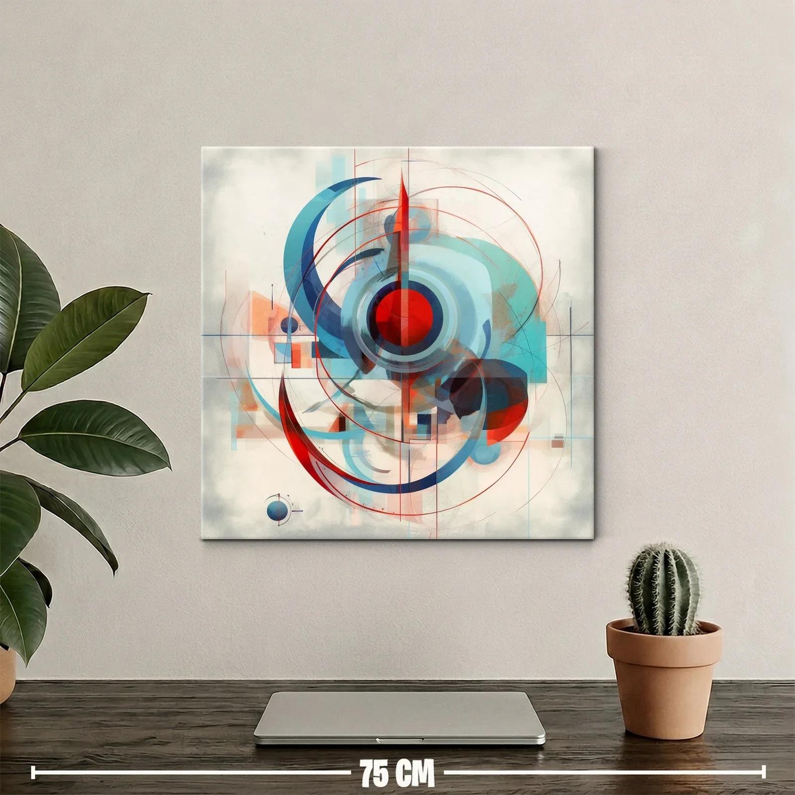 Composición abstracta con dinámicas formas curvas y líneas — miniatura 2