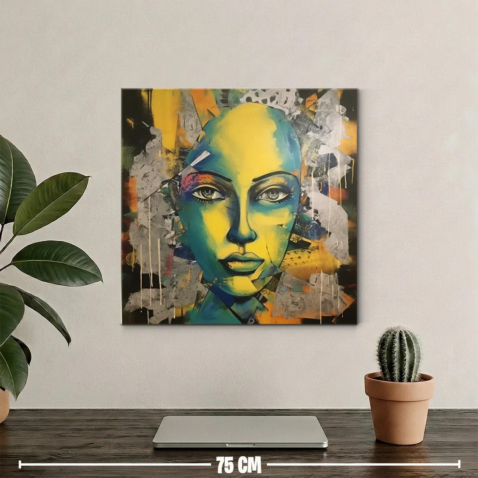 Retrato abstracto con tonos vibrantes y expresivos — miniatura 2