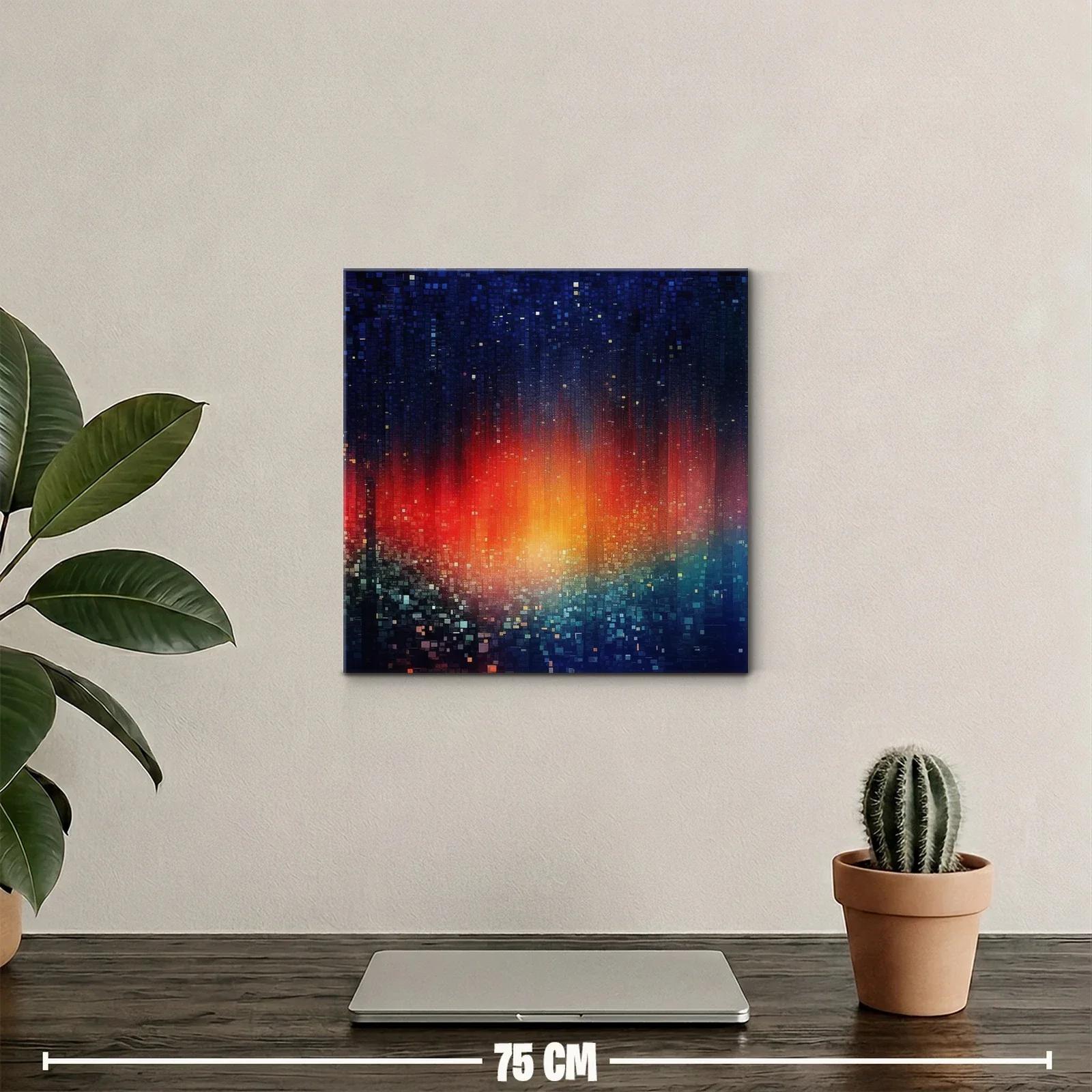 Espectro vibrante en cuadros pixelados abstractos — miniatura 2