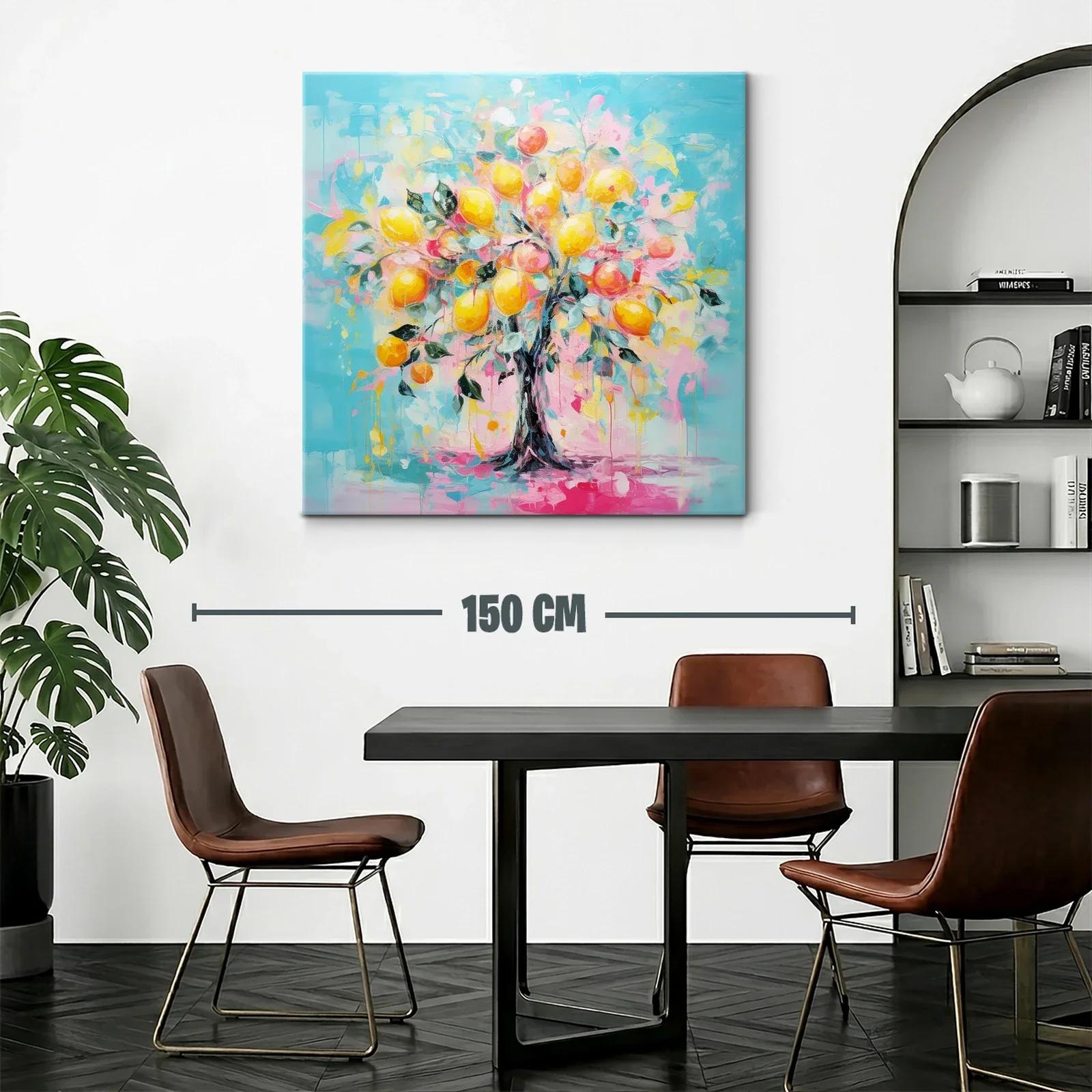 Árbol vibrante con frutos en tonos pastel y azul cielo — miniatura 2