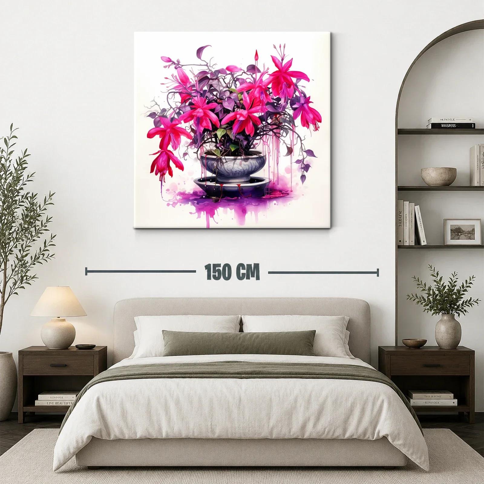 Exuberancia floral en tonos fucsia y violeta elegante — miniatura 3