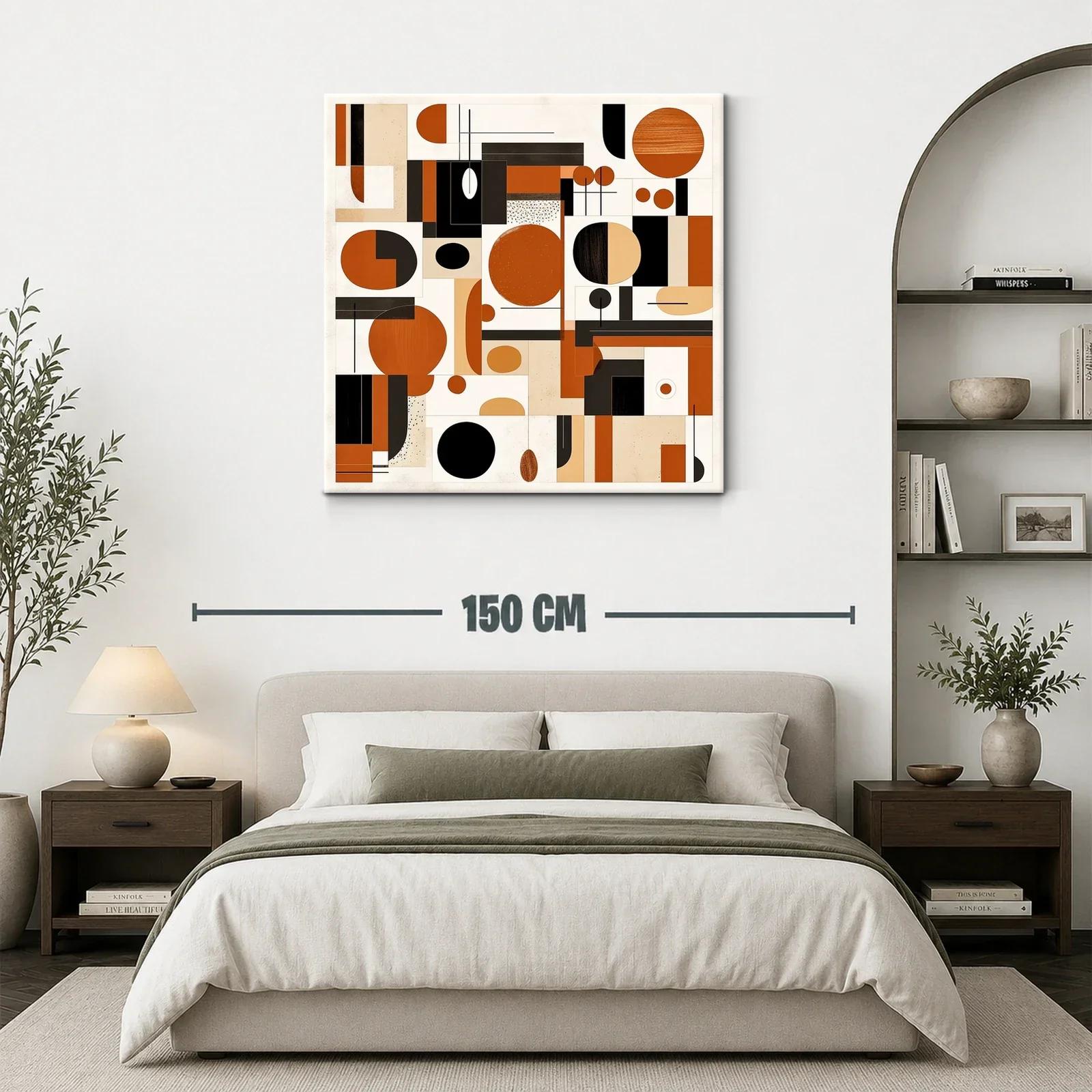 Composición geométrica con tonos terracota y negro — miniatura 3